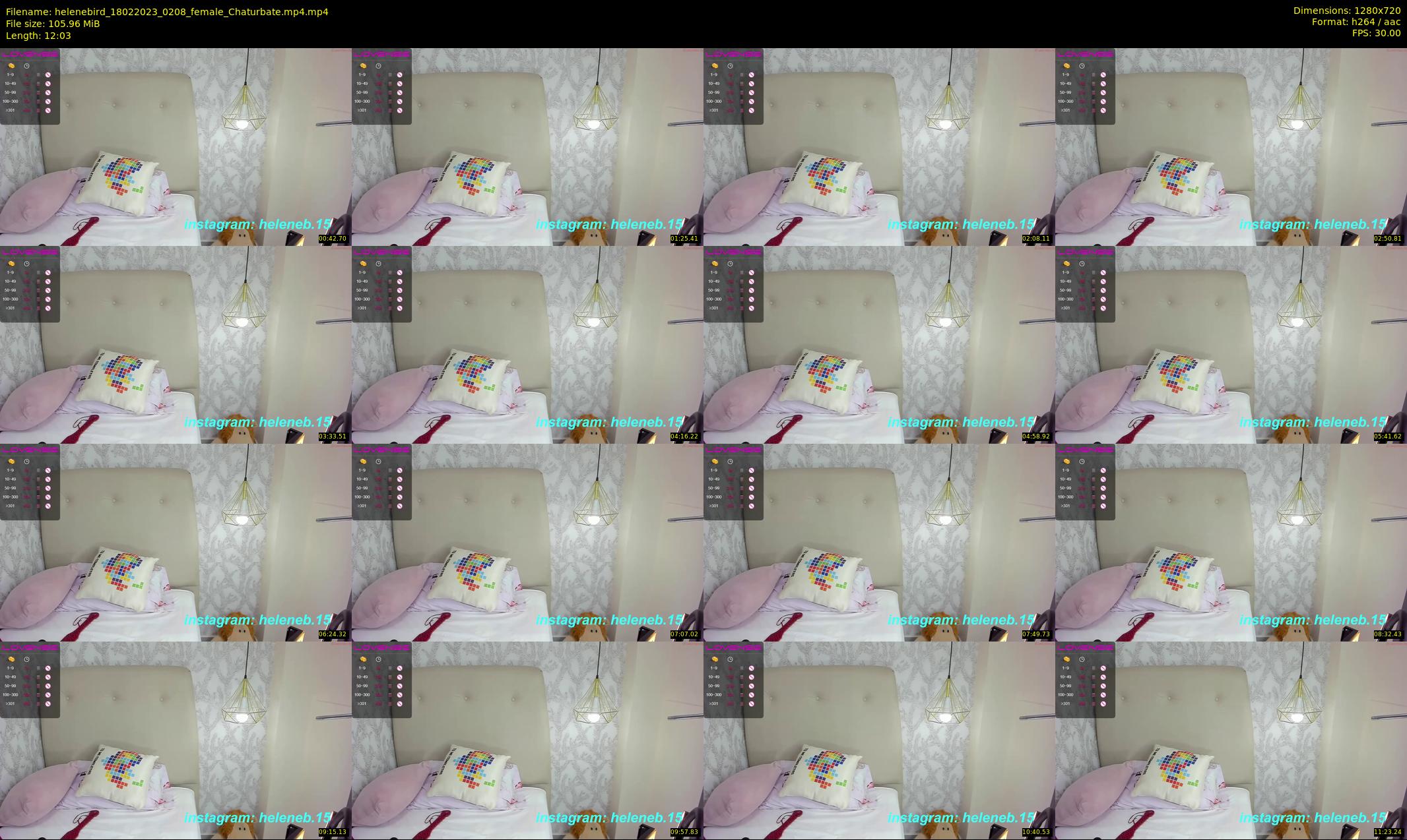 helenebird — 13 minute Chaturbate female cam show recording, 720p, Feb 18, 2023