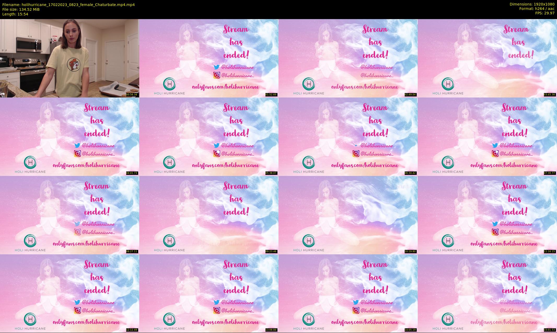 holihurricane — 16 minute Chaturbate female cam show recording, 1080p, Feb 17, 2023