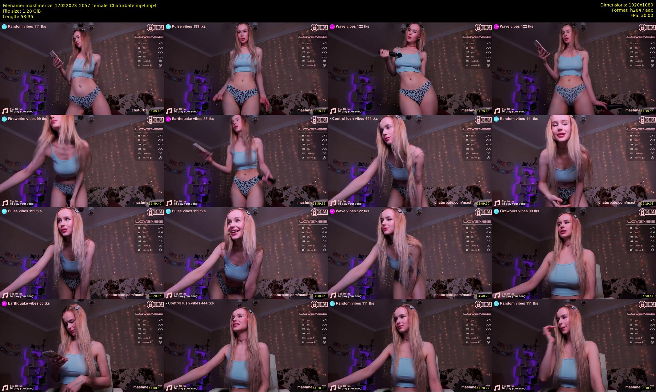mashmerize — 54 minute Chaturbate female cam show recording, 1080p, Feb 17, 2023