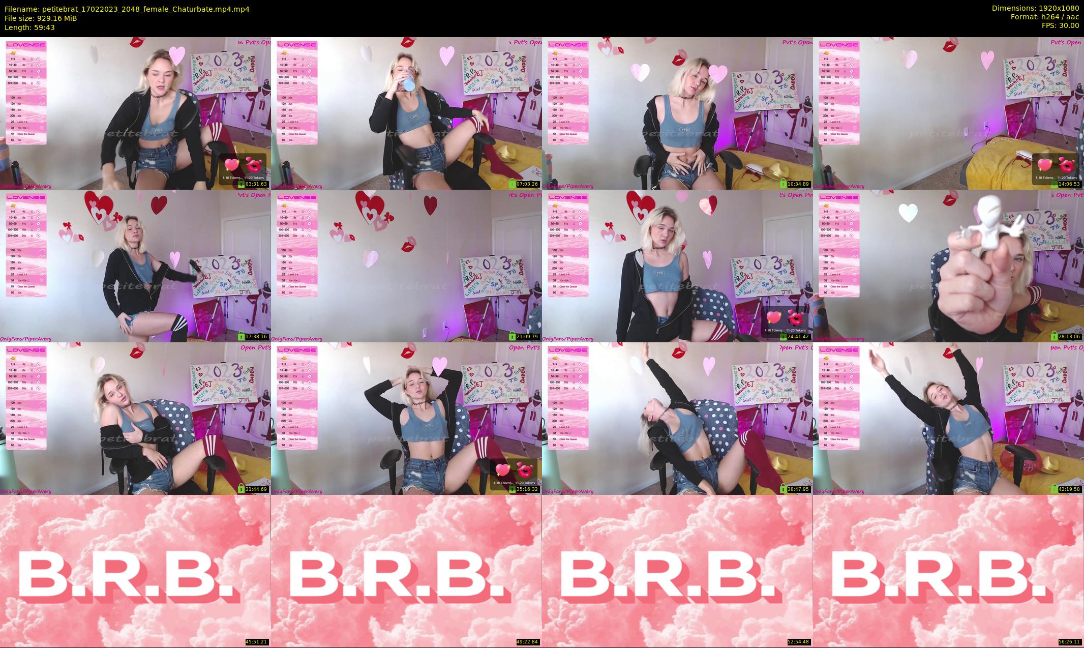 petitebrat — 60 minute Chaturbate female cam show recording, 1080p, Feb 17, 2023
