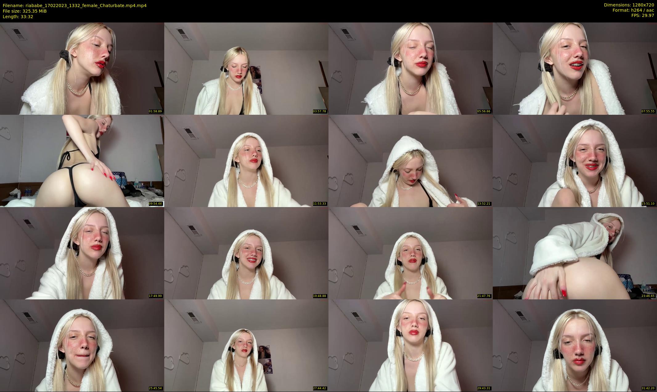 riababe — 34 minute Chaturbate female cam show recording, 720p, Feb 17, 2023