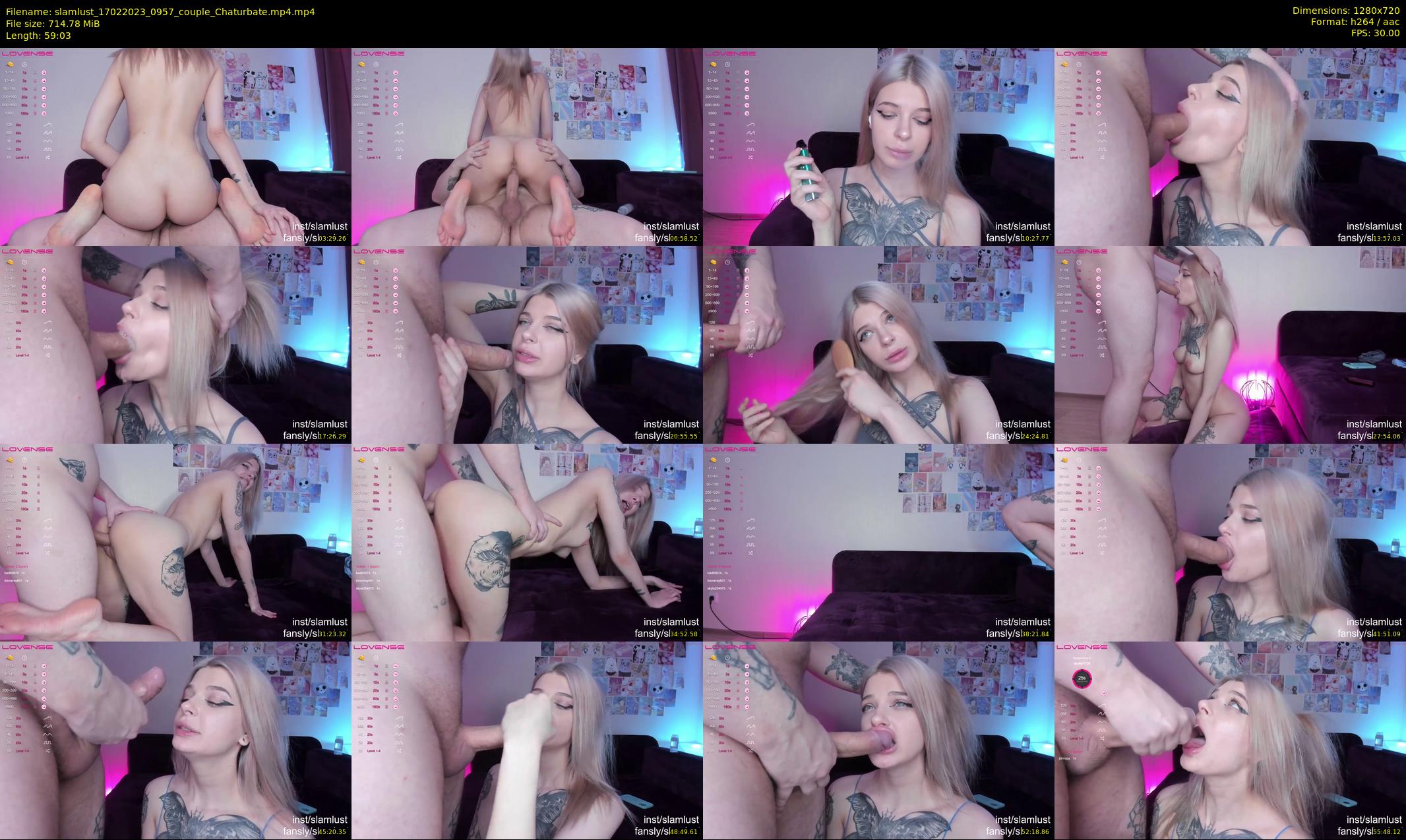 slamlust — 60 minute Chaturbate couple cam show recording, 720p, Feb 17, 2023