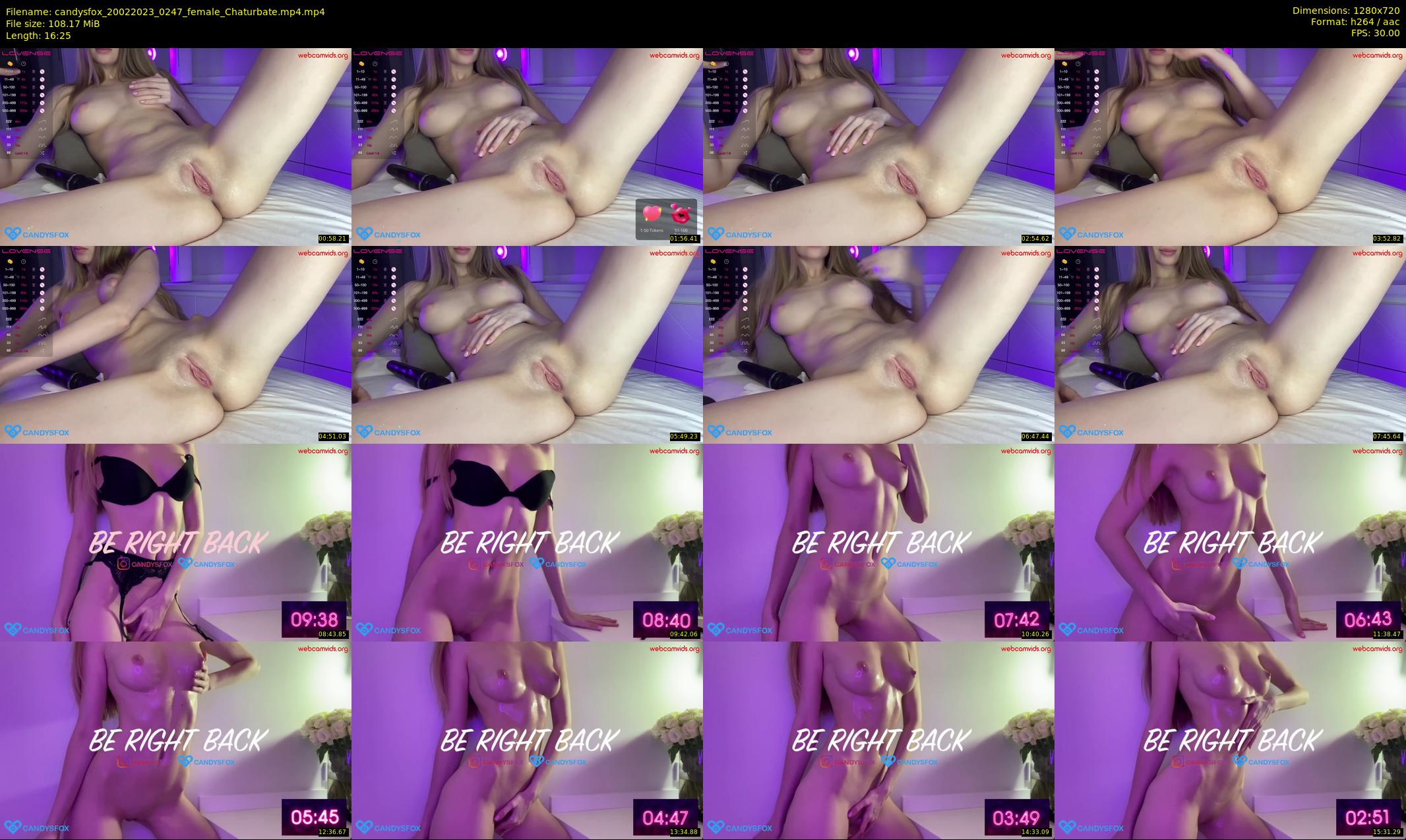 candysfox — 17 minute Chaturbate female cam show recording, 720p, Feb 20, 2023