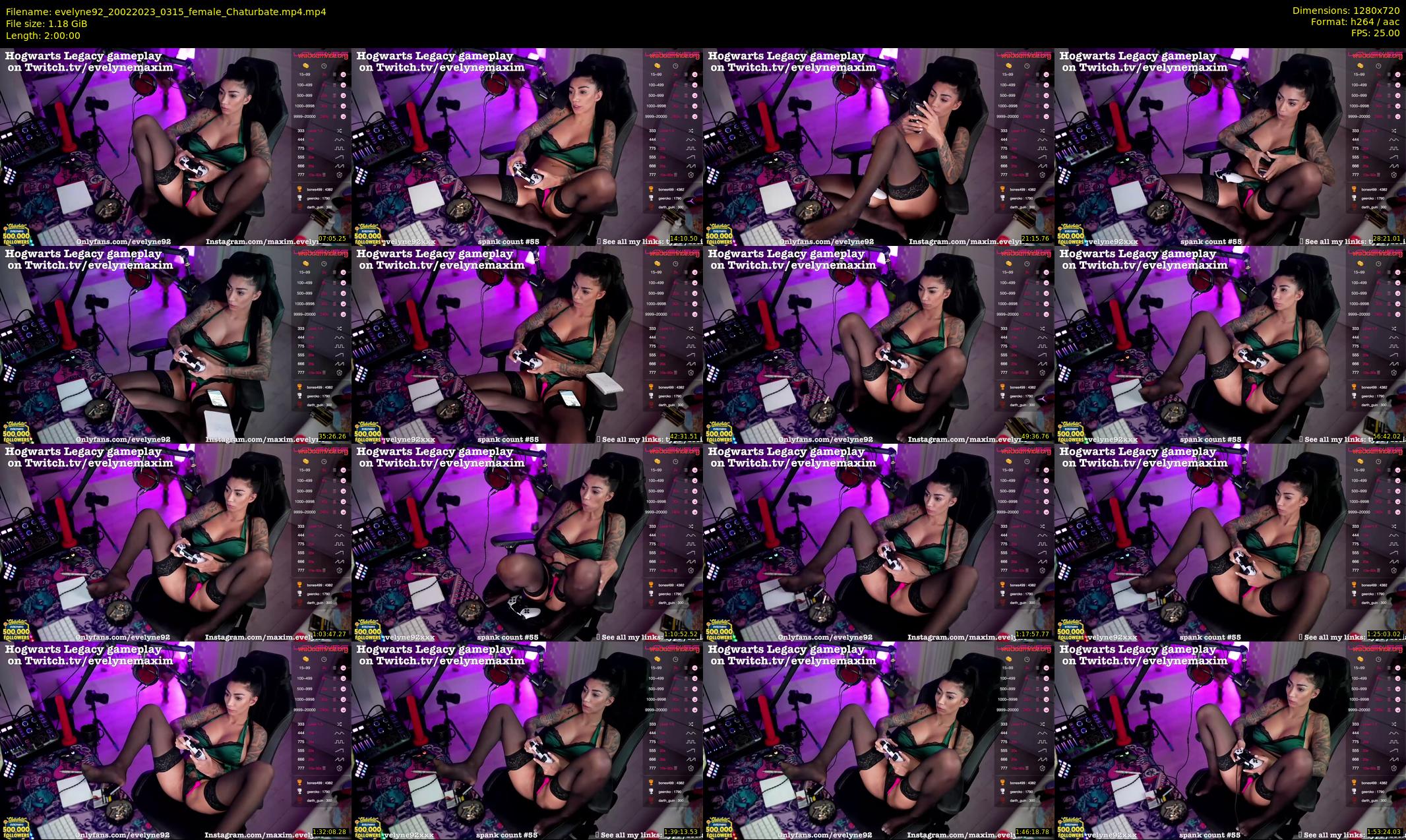 evelyne92 — 120 minute Chaturbate female cam show recording, 720p, Feb 20, 2023