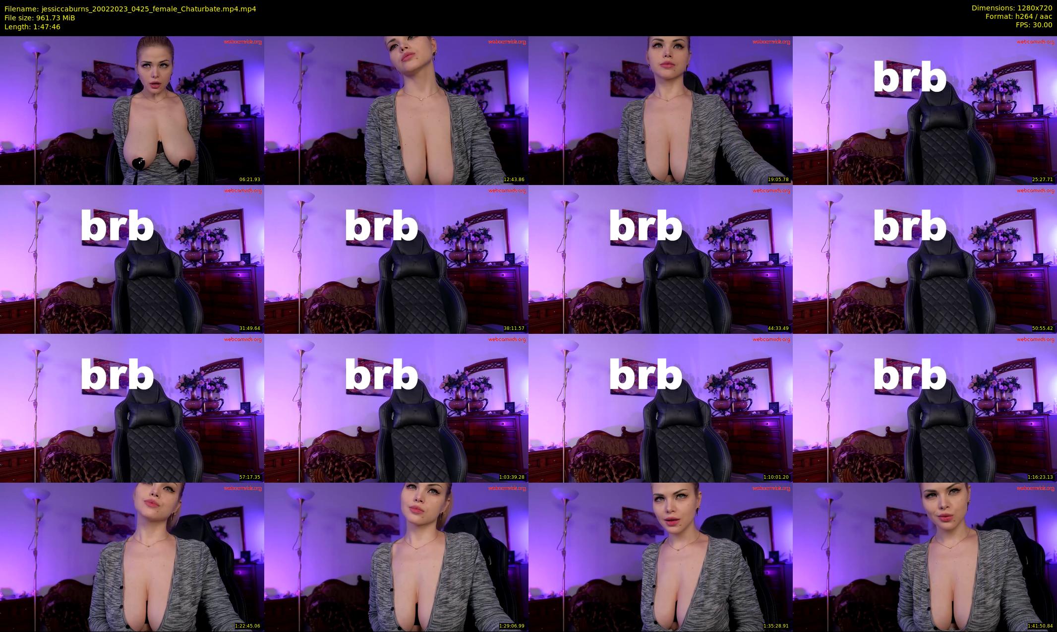 jessiccaburns — 108 minute Chaturbate female cam show recording, 720p, Feb 20, 2023