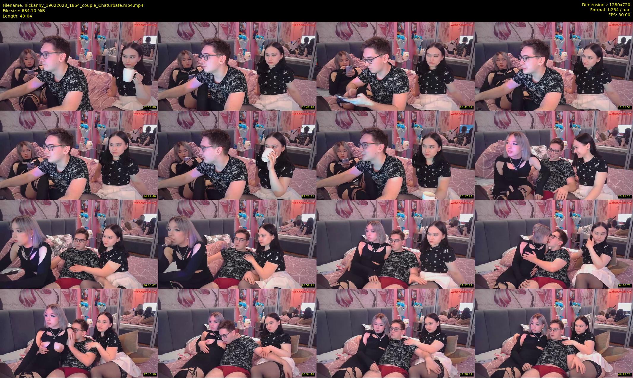 nickanny — 50 minute Chaturbate couple cam show recording, 720p, Feb 19, 2023