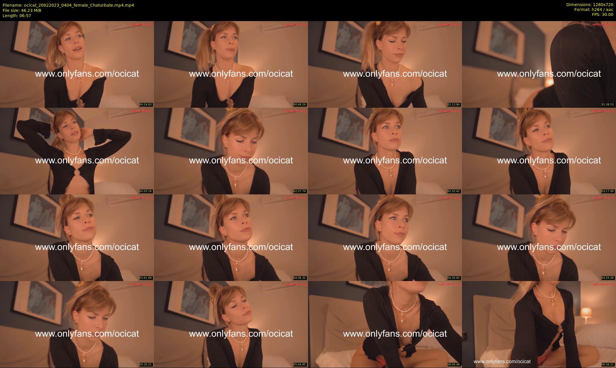 ocicat — 7 minute Chaturbate female cam show recording, 720p, Feb 20, 2023