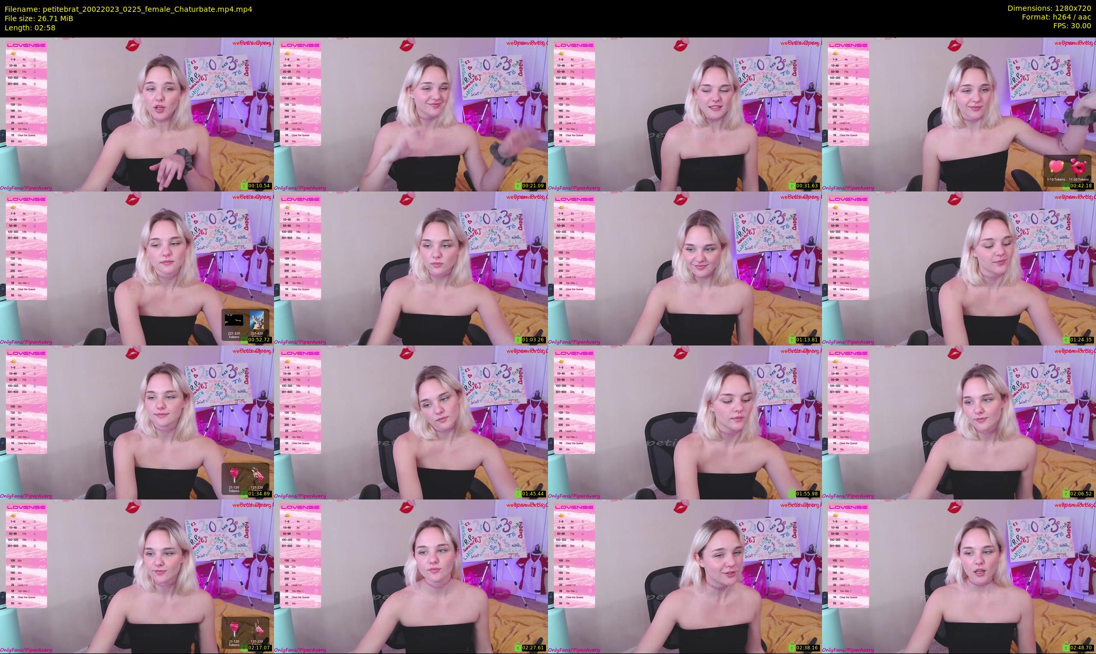 petitebrat — 3 minute Chaturbate female cam show recording, 720p, Feb 20, 2023