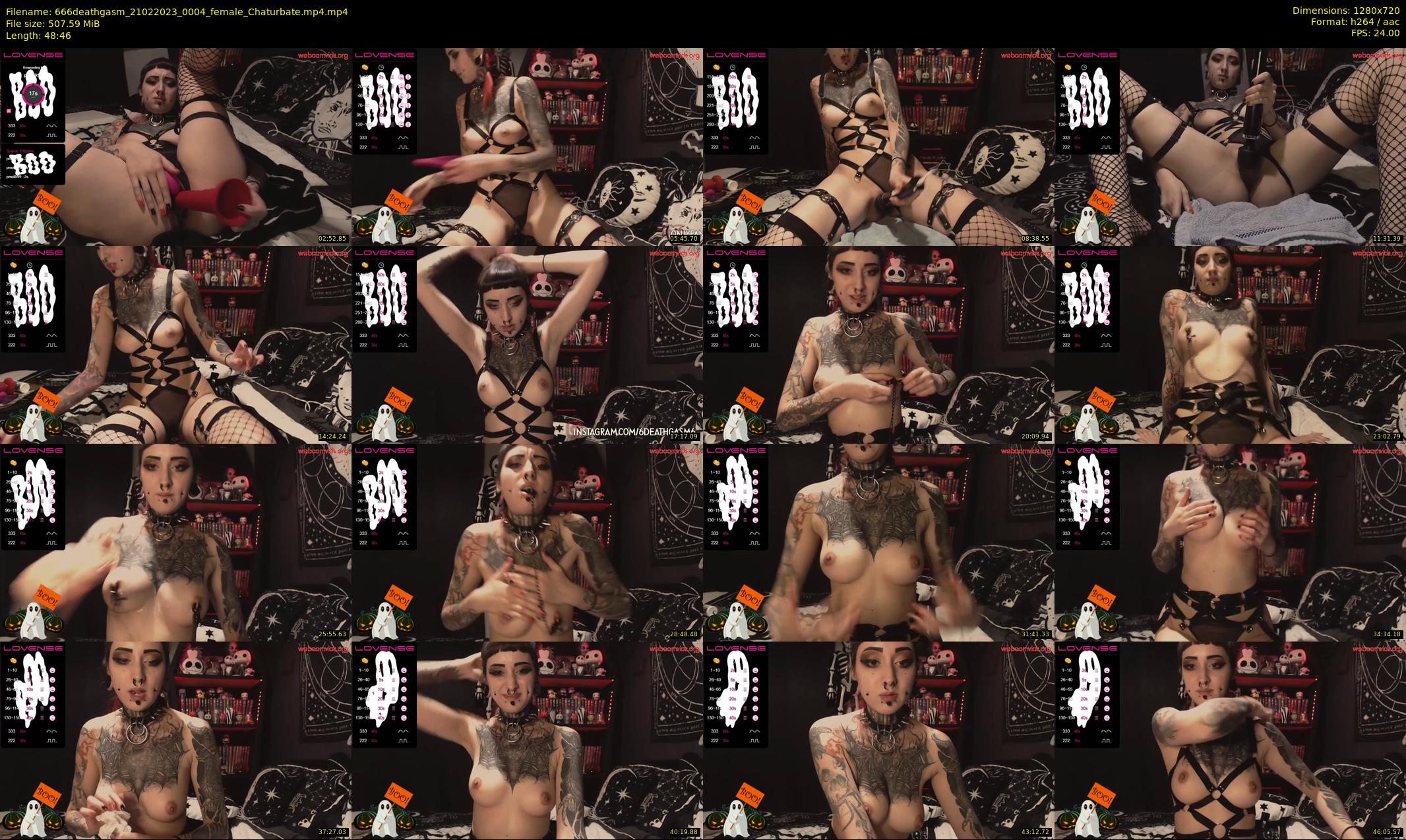 666deathgasm — 49 minute Chaturbate female cam show recording, 720p, Feb 21, 2023