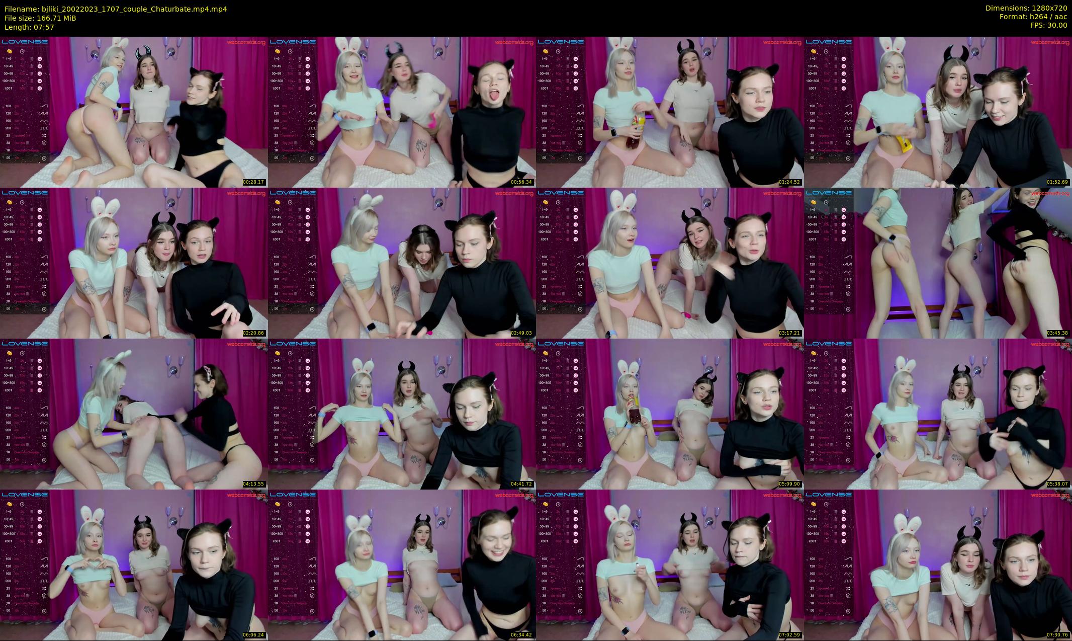 bjliki — 8 minute Chaturbate couple cam show recording, 720p, Feb 20, 2023