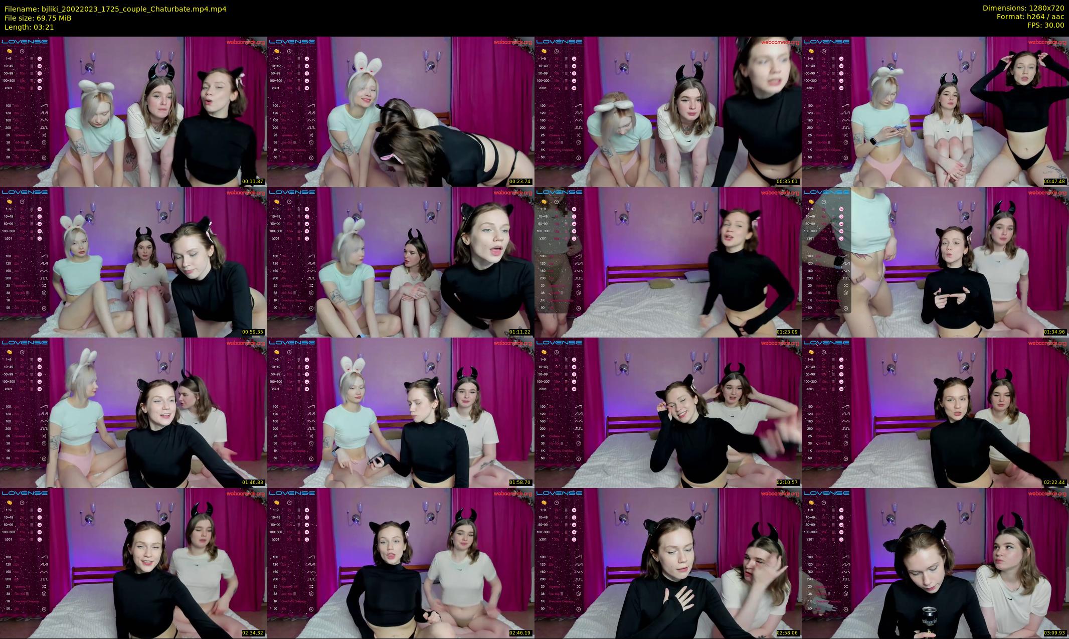 bjliki — 4 minute Chaturbate couple cam show recording, 720p, Feb 20, 2023