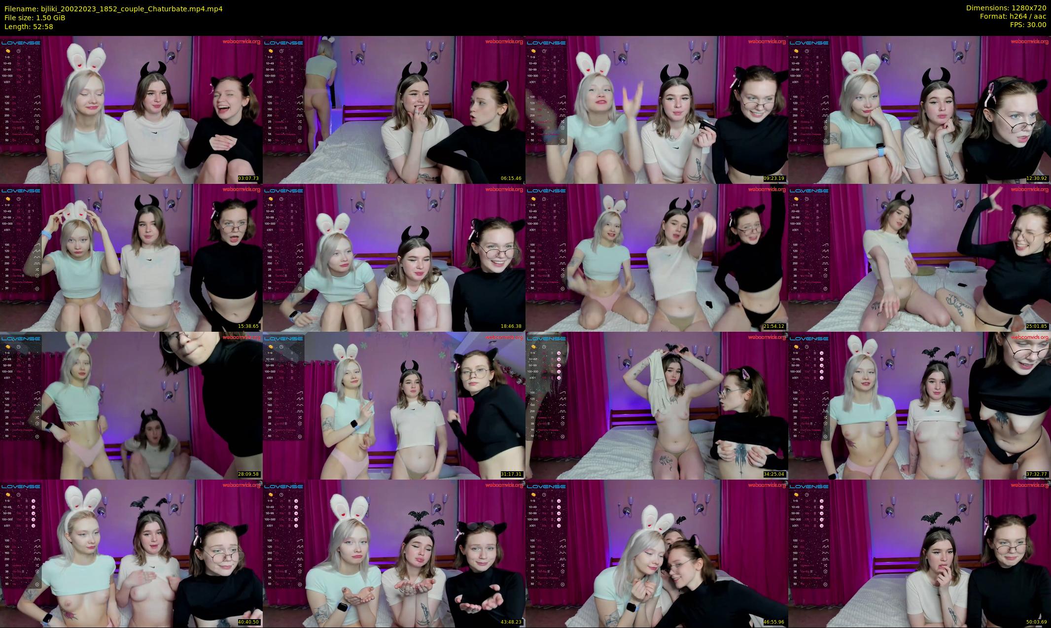 bjliki — 53 minute Chaturbate couple cam show recording, 720p, Feb 20, 2023