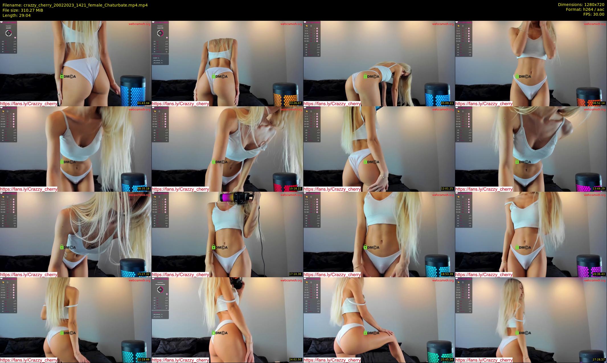 crazzy_cherry — 30 minute Chaturbate female cam show recording, 720p, Feb 20, 2023