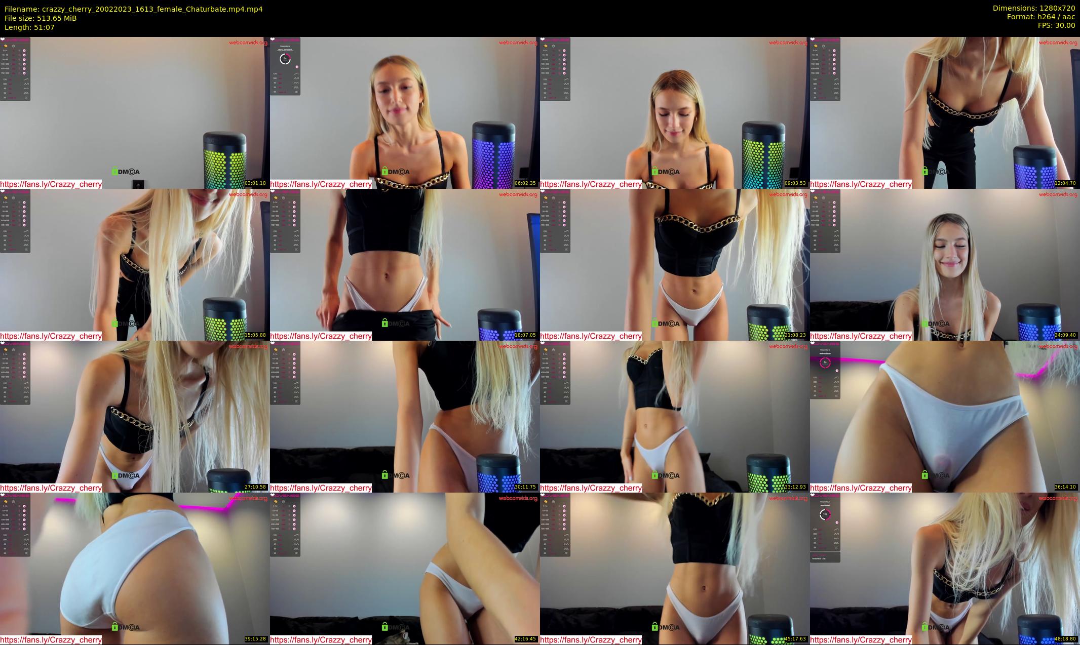crazzy_cherry — 52 minute Chaturbate female cam show recording, 720p, Feb 20, 2023