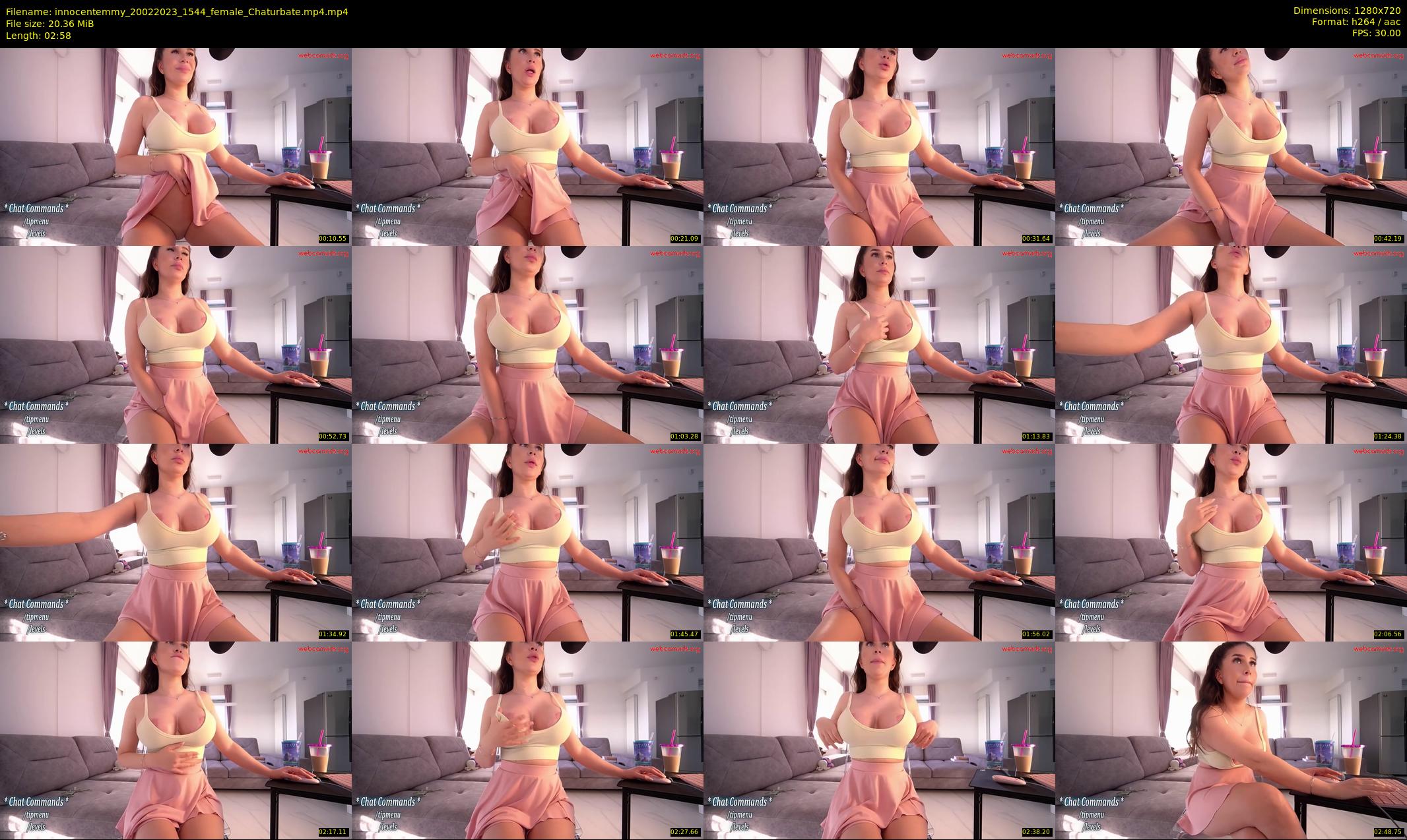 innocentemmy — 3 minute Chaturbate female cam show recording, 720p, Feb 20, 2023