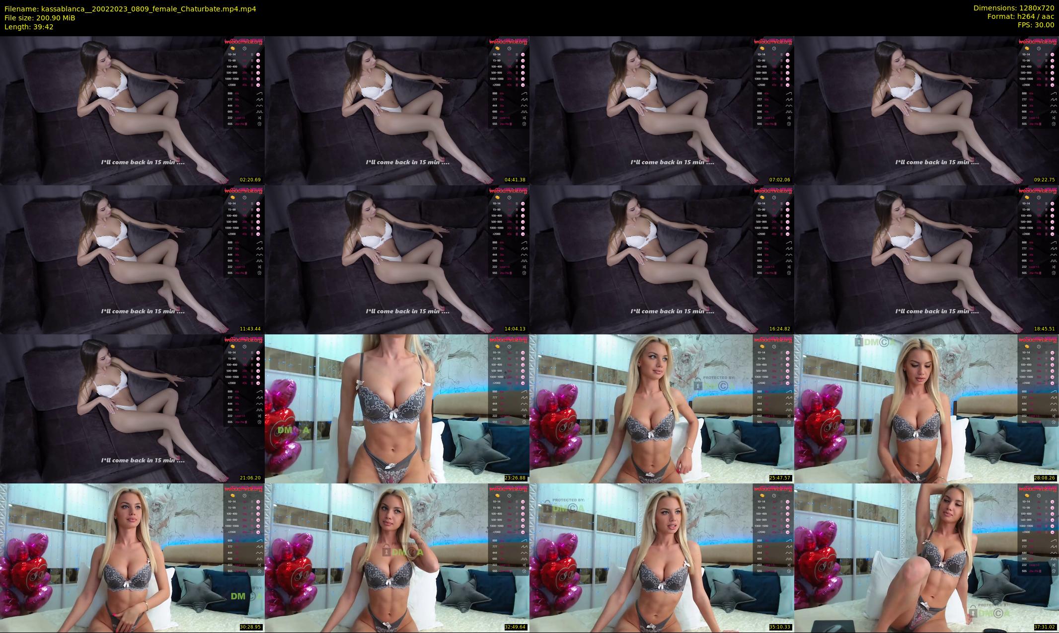 kassablanca_ — 40 minute Chaturbate female cam show recording, 720p, Feb 20, 2023