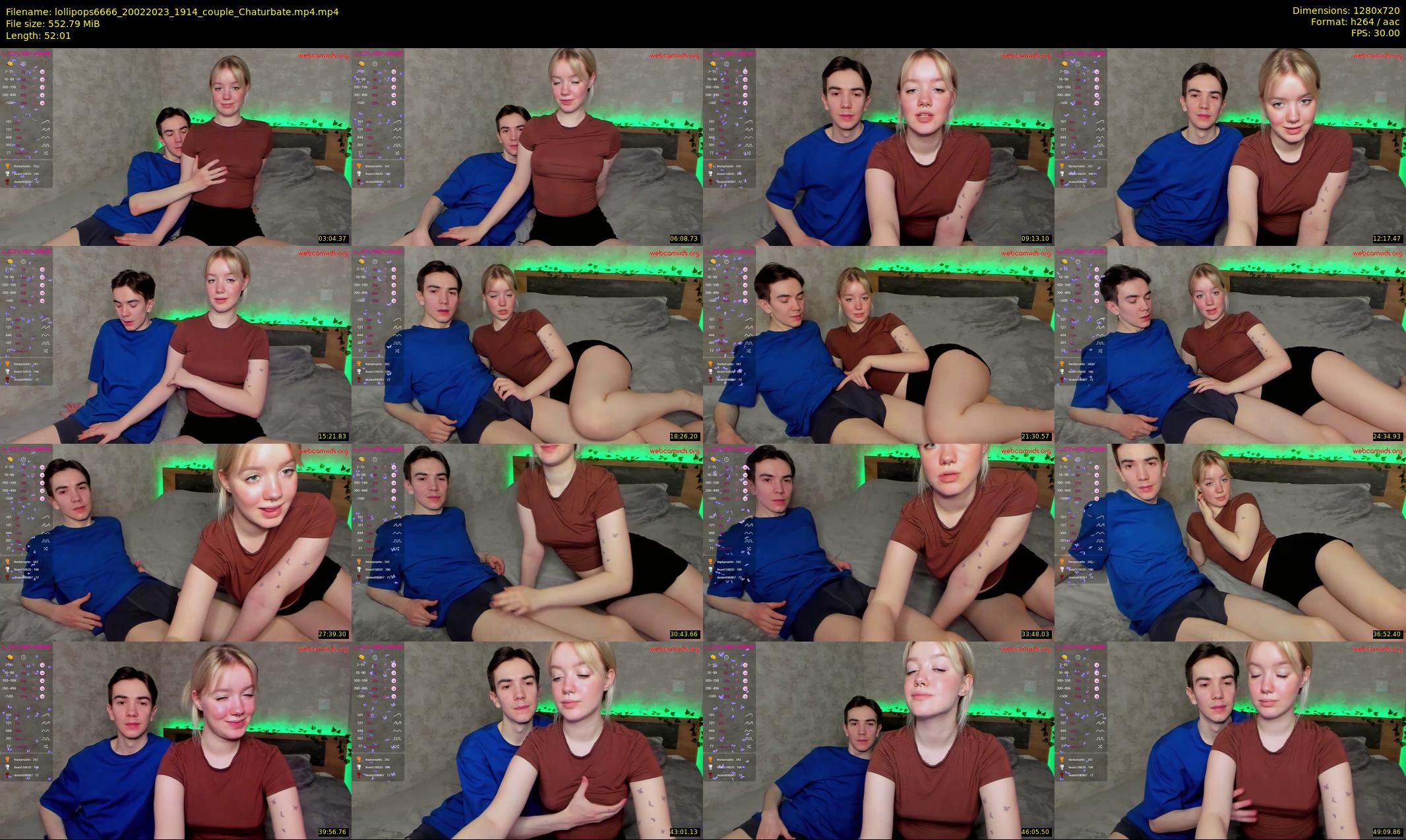 lollipops6666 — 53 minute Chaturbate couple cam show recording, 720p, Feb 20, 2023
