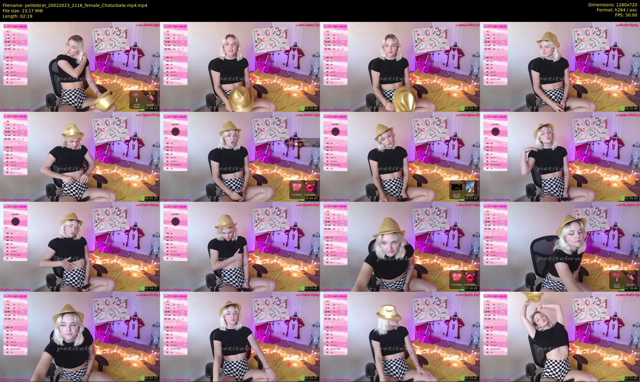 petitebrat — 3 minute Chaturbate female cam show recording, 720p, Feb 20, 2023