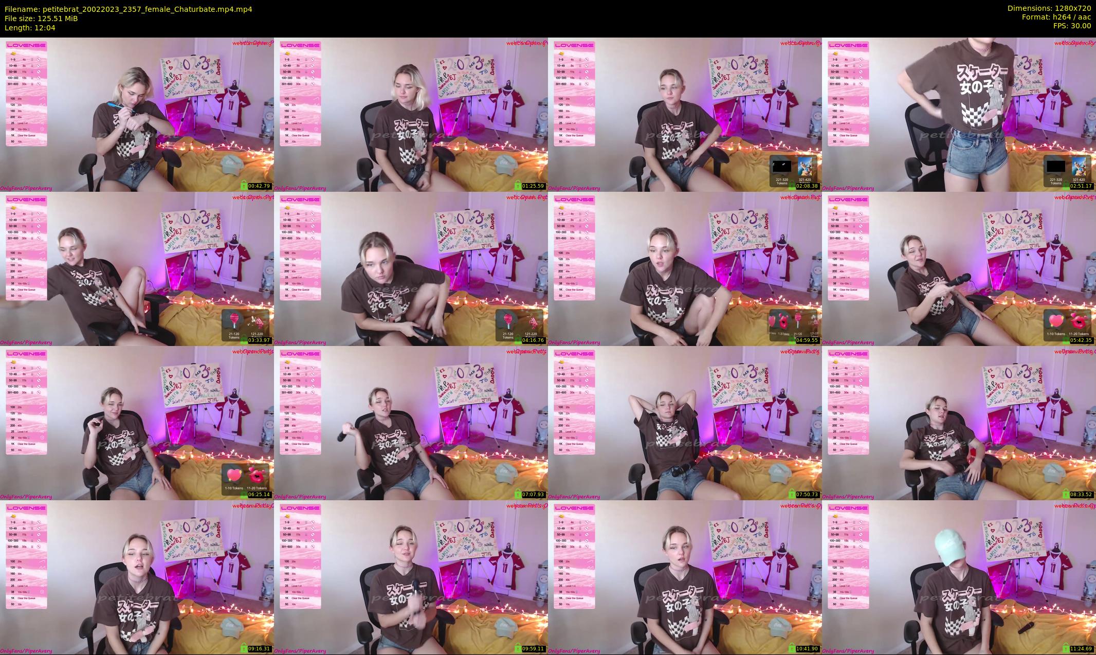 petitebrat — 13 minute Chaturbate female cam show recording, 720p, Feb 20, 2023