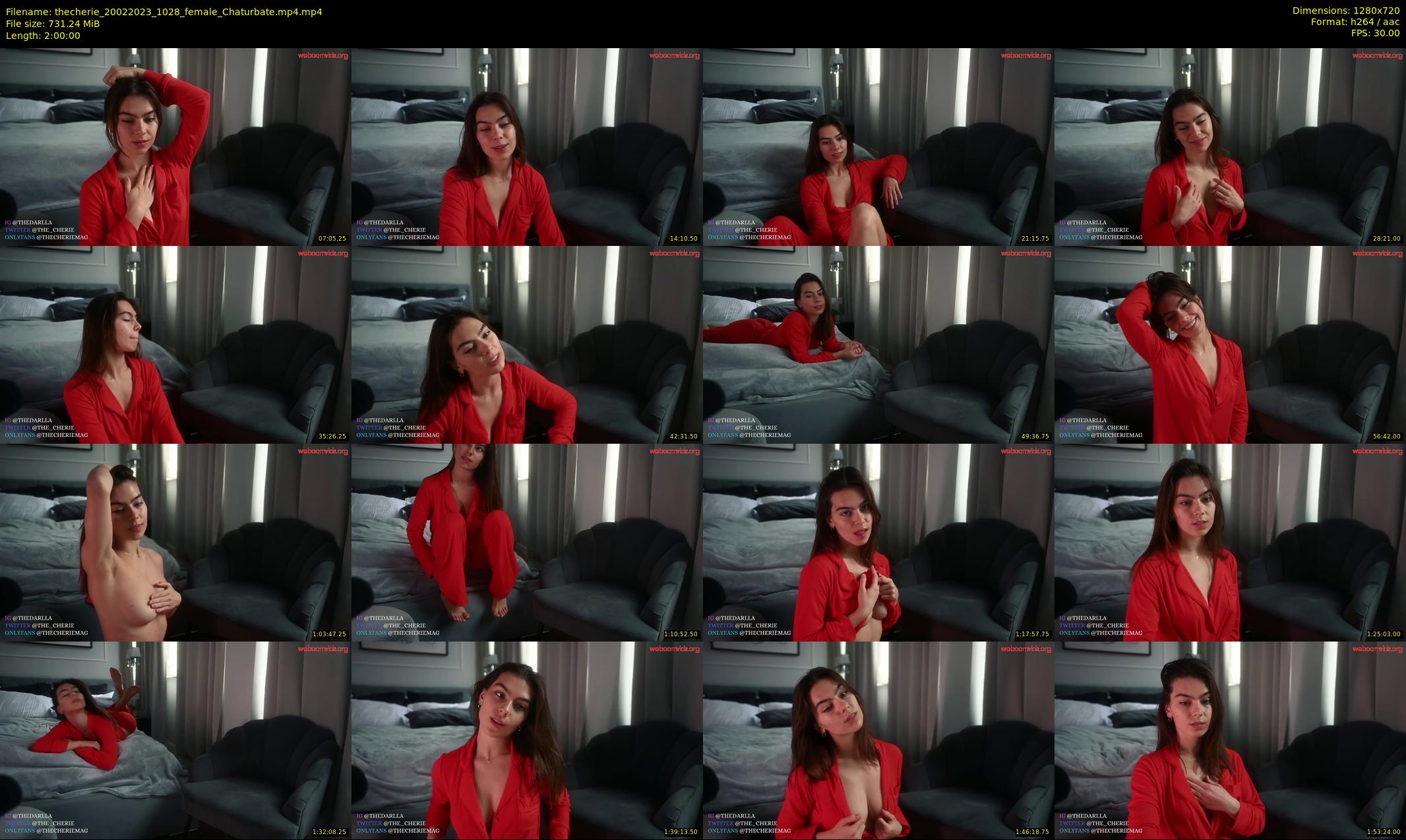 thecherie — 120 minute Chaturbate female cam show recording, 720p, Feb 20, 2023