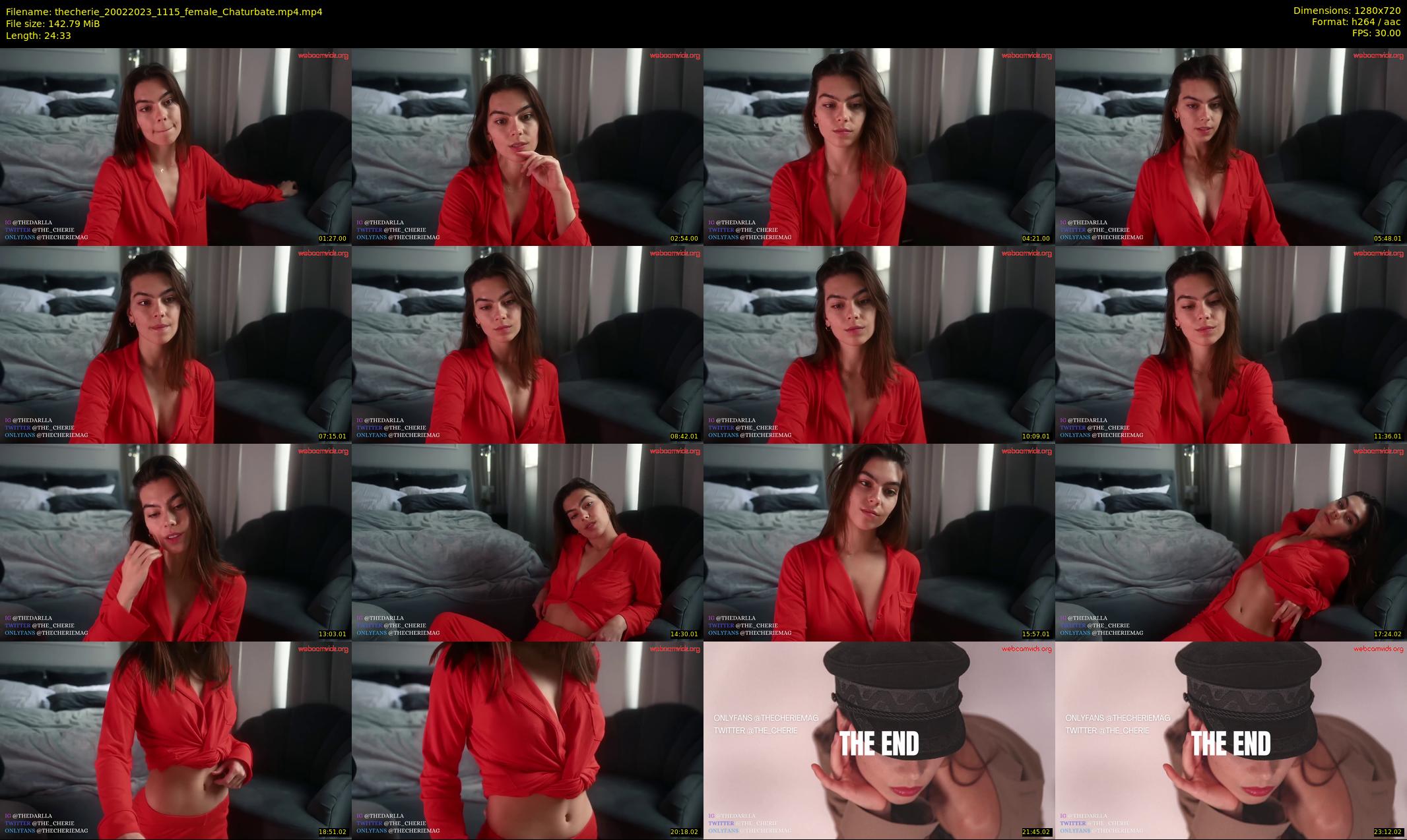 thecherie — 25 minute Chaturbate female cam show recording, 720p, Feb 20, 2023