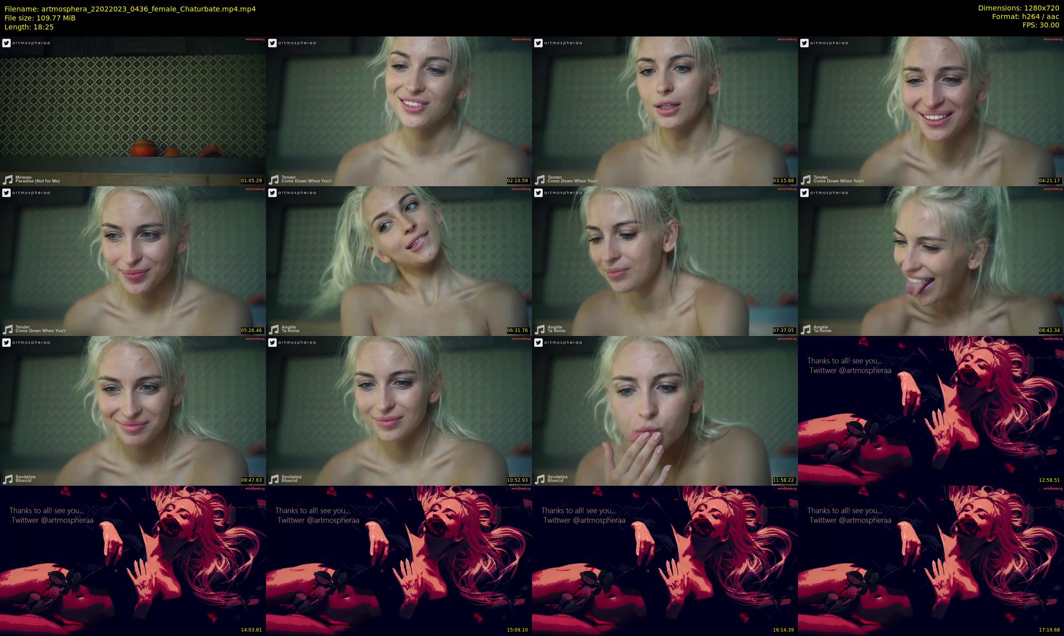 artmosphera — 19 minute Chaturbate female cam show recording, 720p, Feb 22, 2023