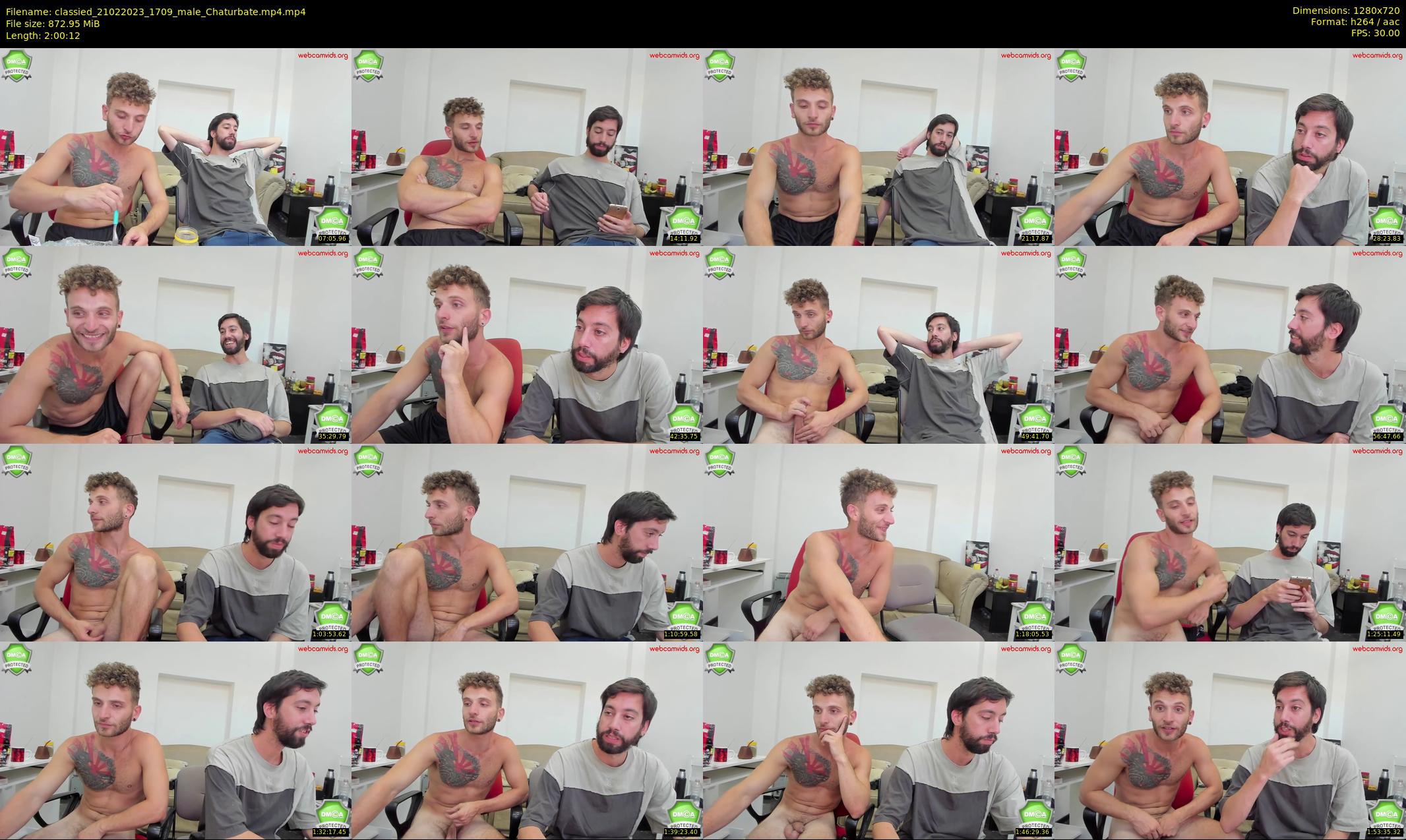 classied — 121 minute Chaturbate male cam show recording, 720p, Feb 21, 2023