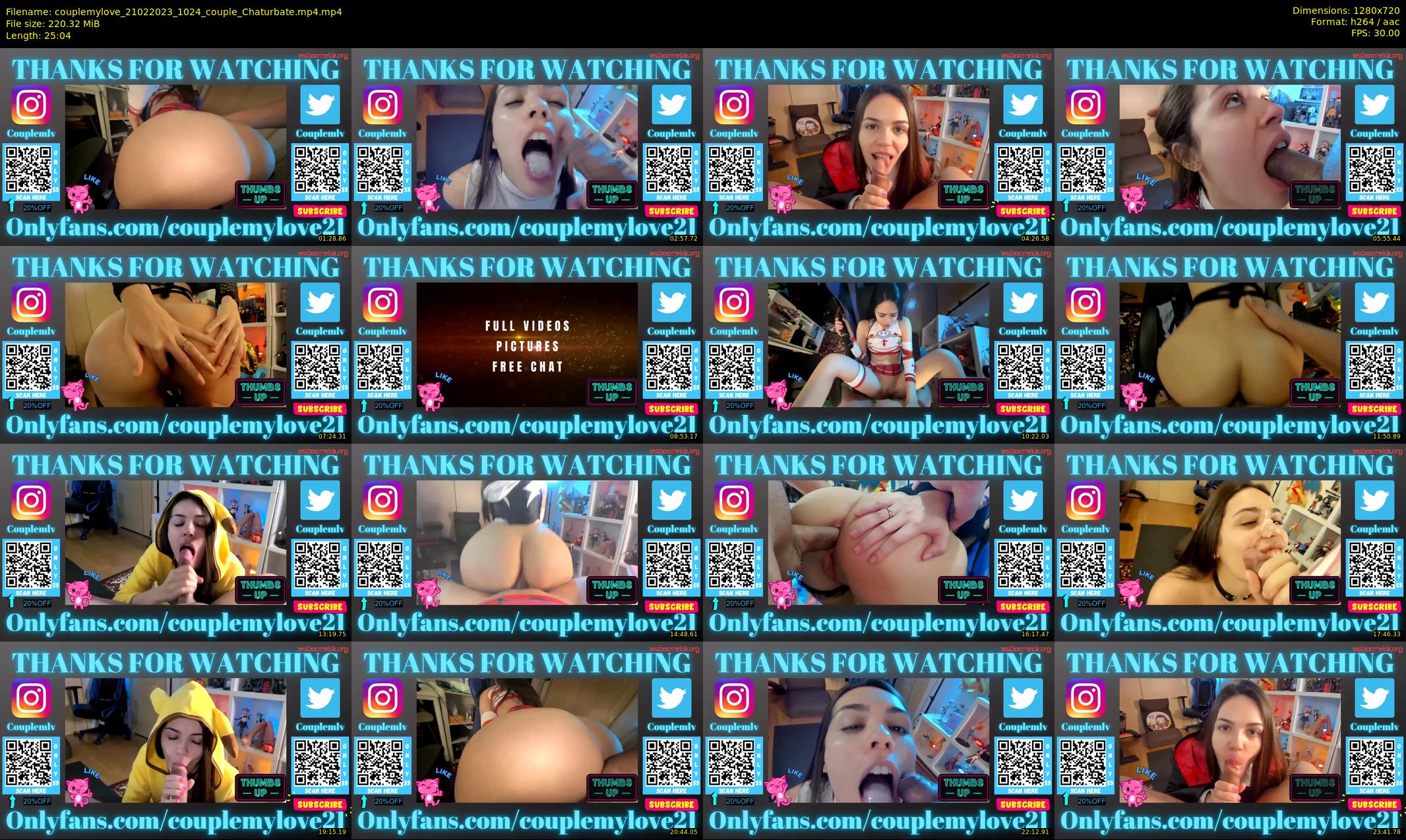 couplemylove — 26 minute Chaturbate couple cam show recording, 720p, Feb 21, 2023