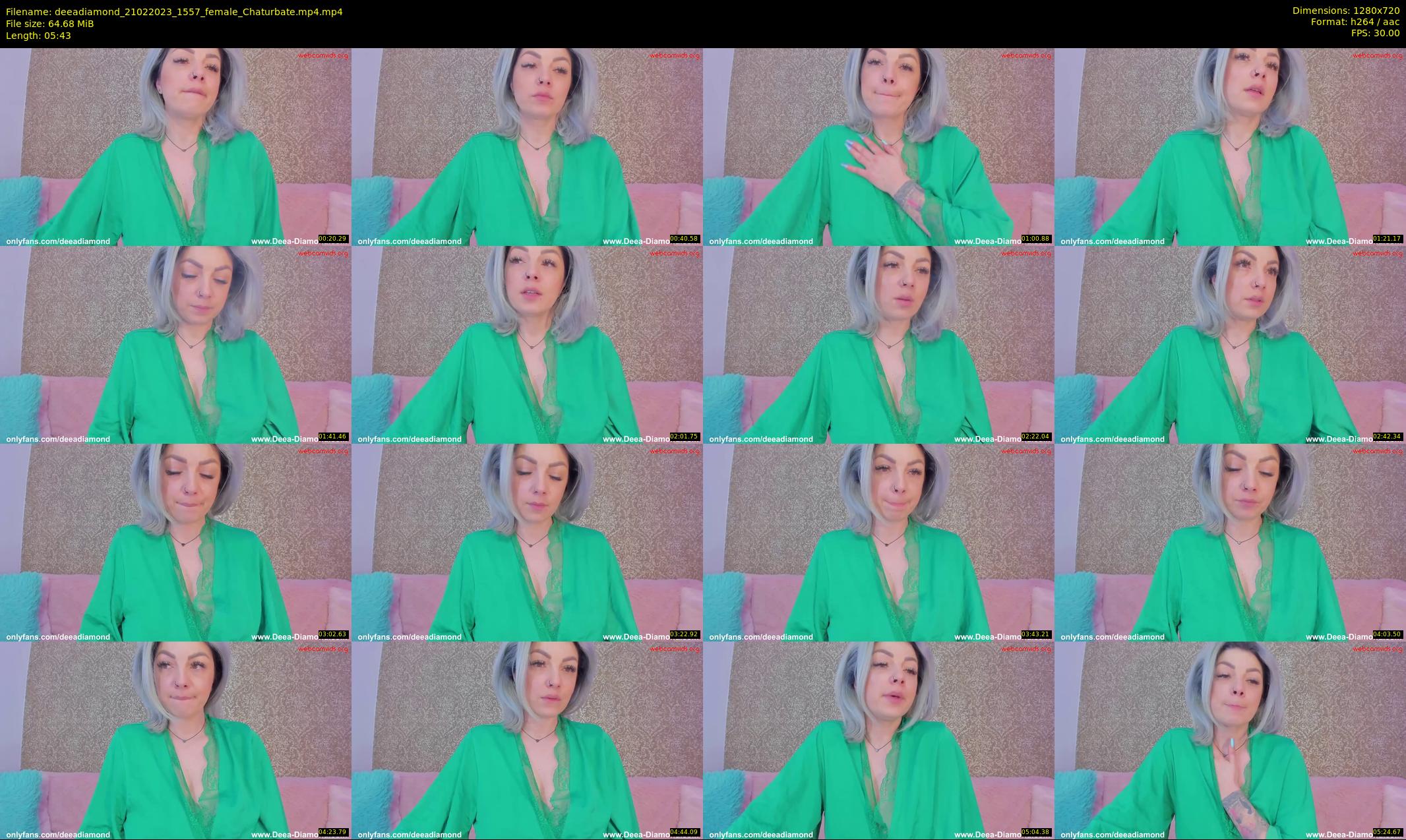 deeadiamond — 6 minute Chaturbate female cam show recording, 720p, Feb 21, 2023