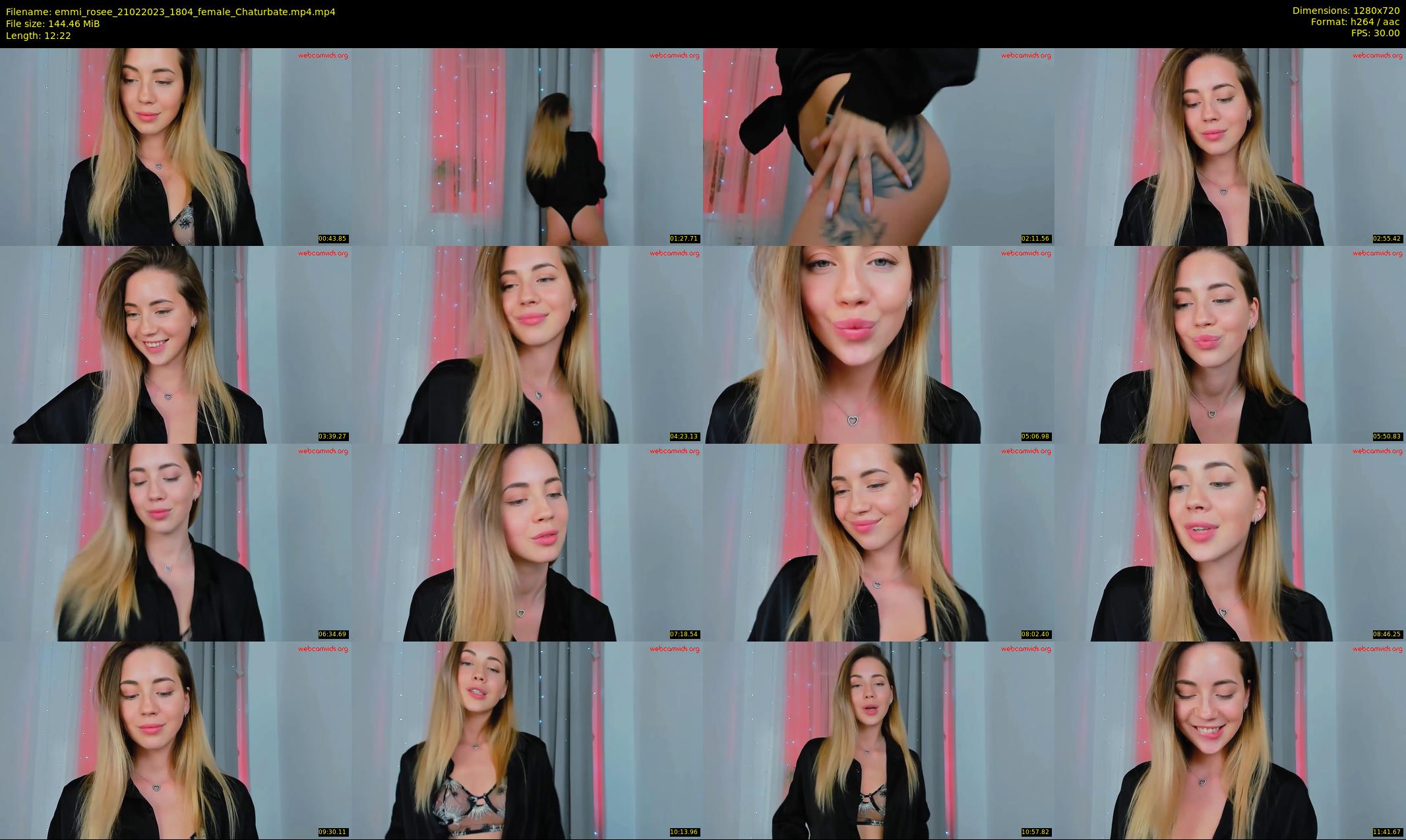 emmi_rosee — 13 minute Chaturbate female cam show recording, 720p, Feb 21, 2023