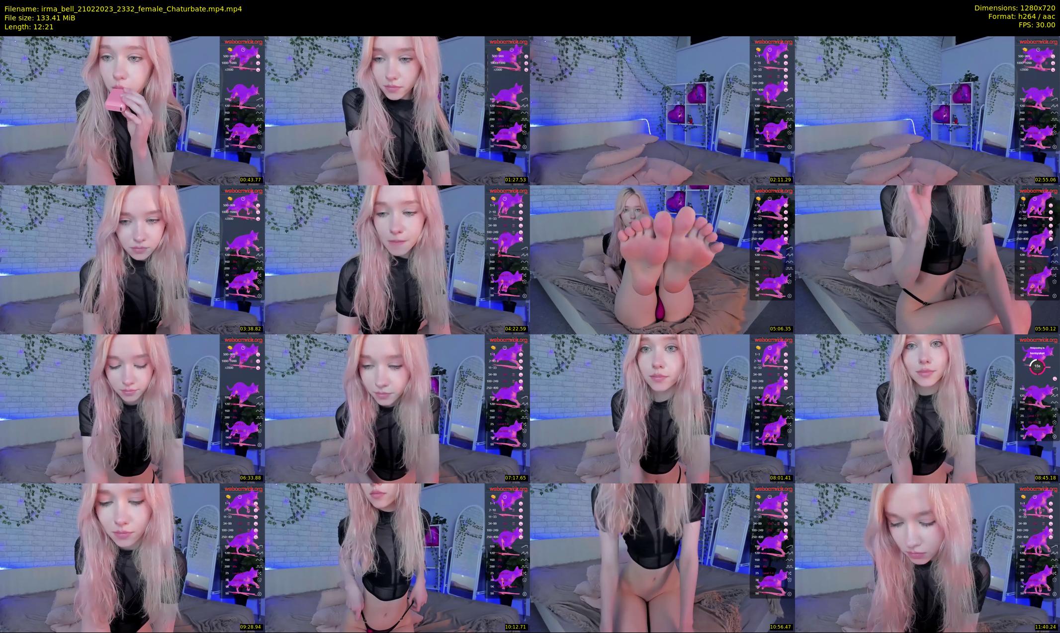 irma_bell — 13 minute Chaturbate female cam show recording, 720p, Feb 21, 2023