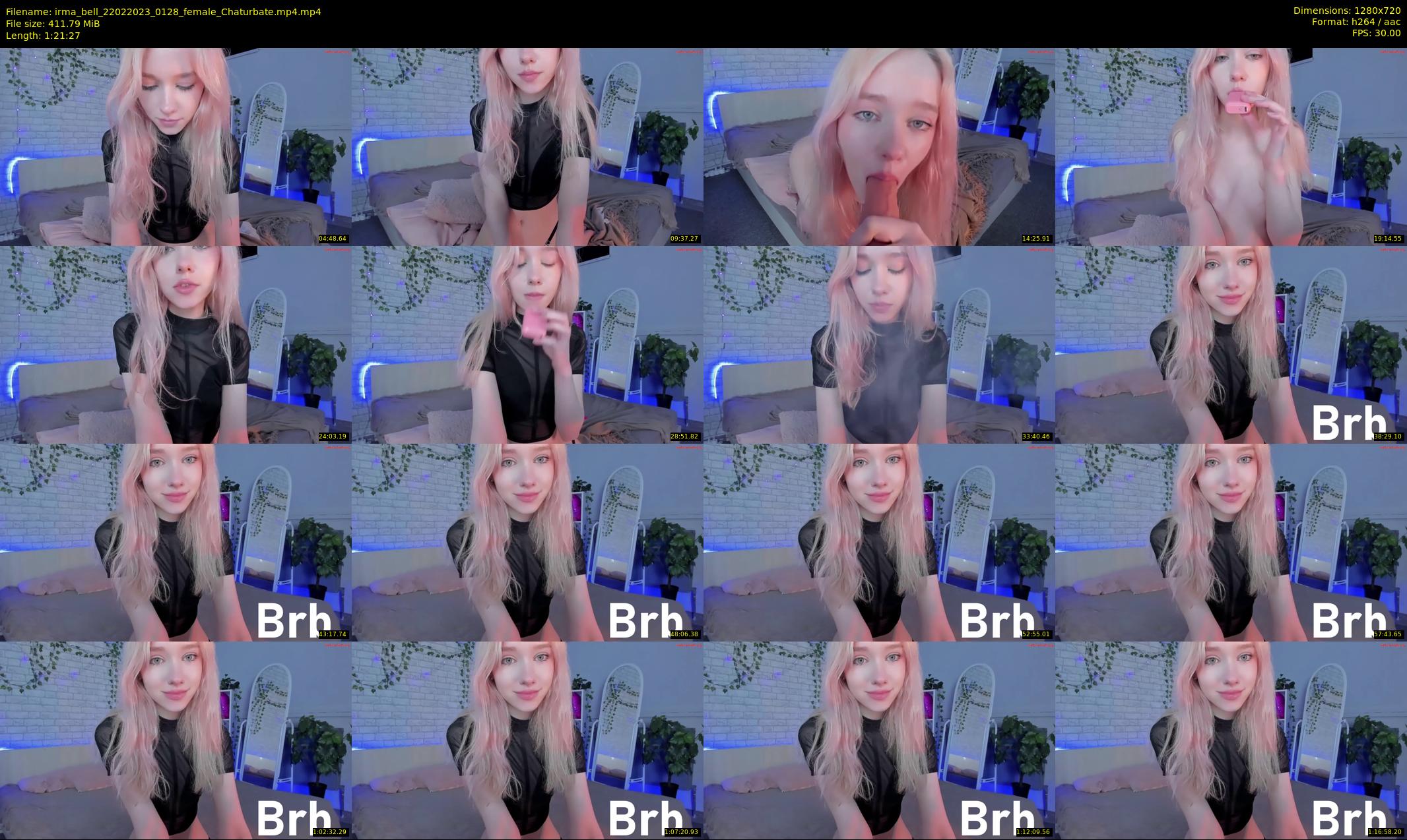 irma_bell — 82 minute Chaturbate female cam show recording, 720p, Feb 22, 2023
