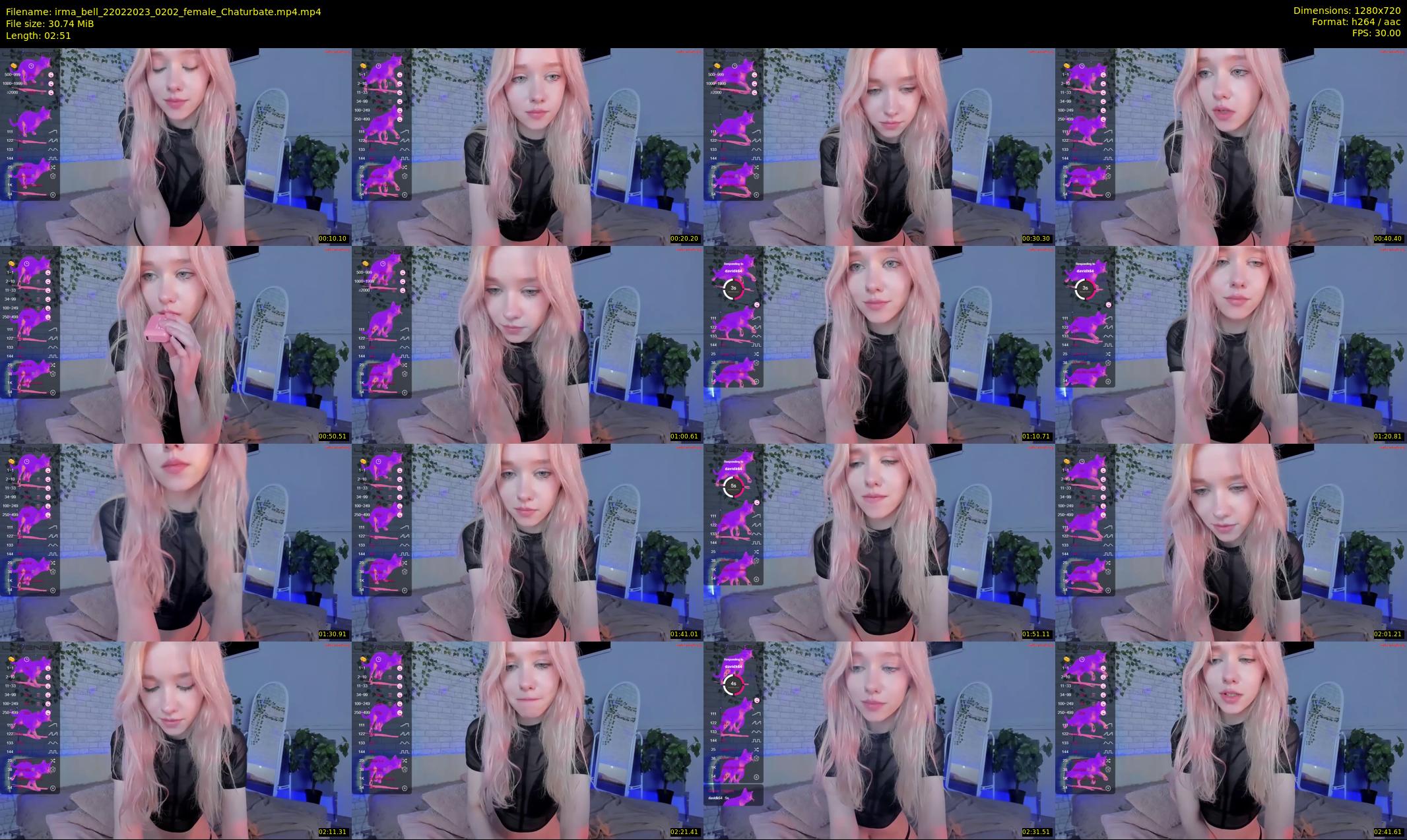 irma_bell — 3 minute Chaturbate female cam show recording, 720p, Feb 22, 2023