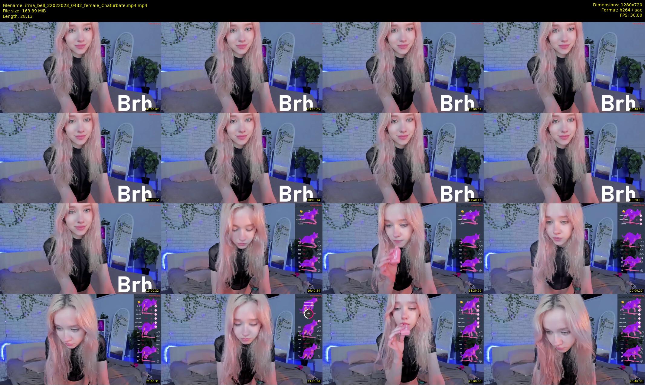irma_bell — 29 minute Chaturbate female cam show recording, 720p, Feb 22, 2023
