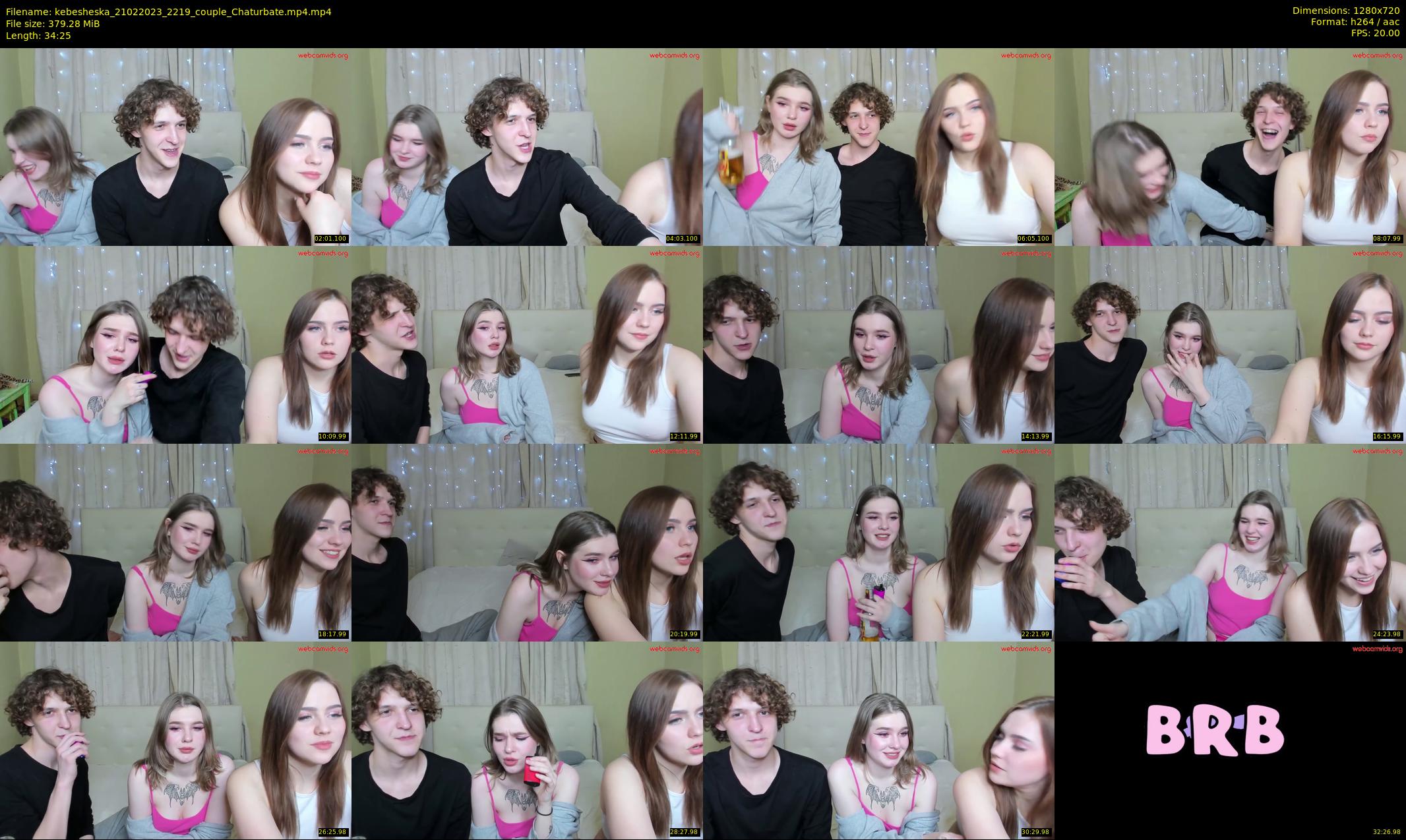 kebesheska — 35 minute Chaturbate couple cam show recording, 720p, Feb 21, 2023