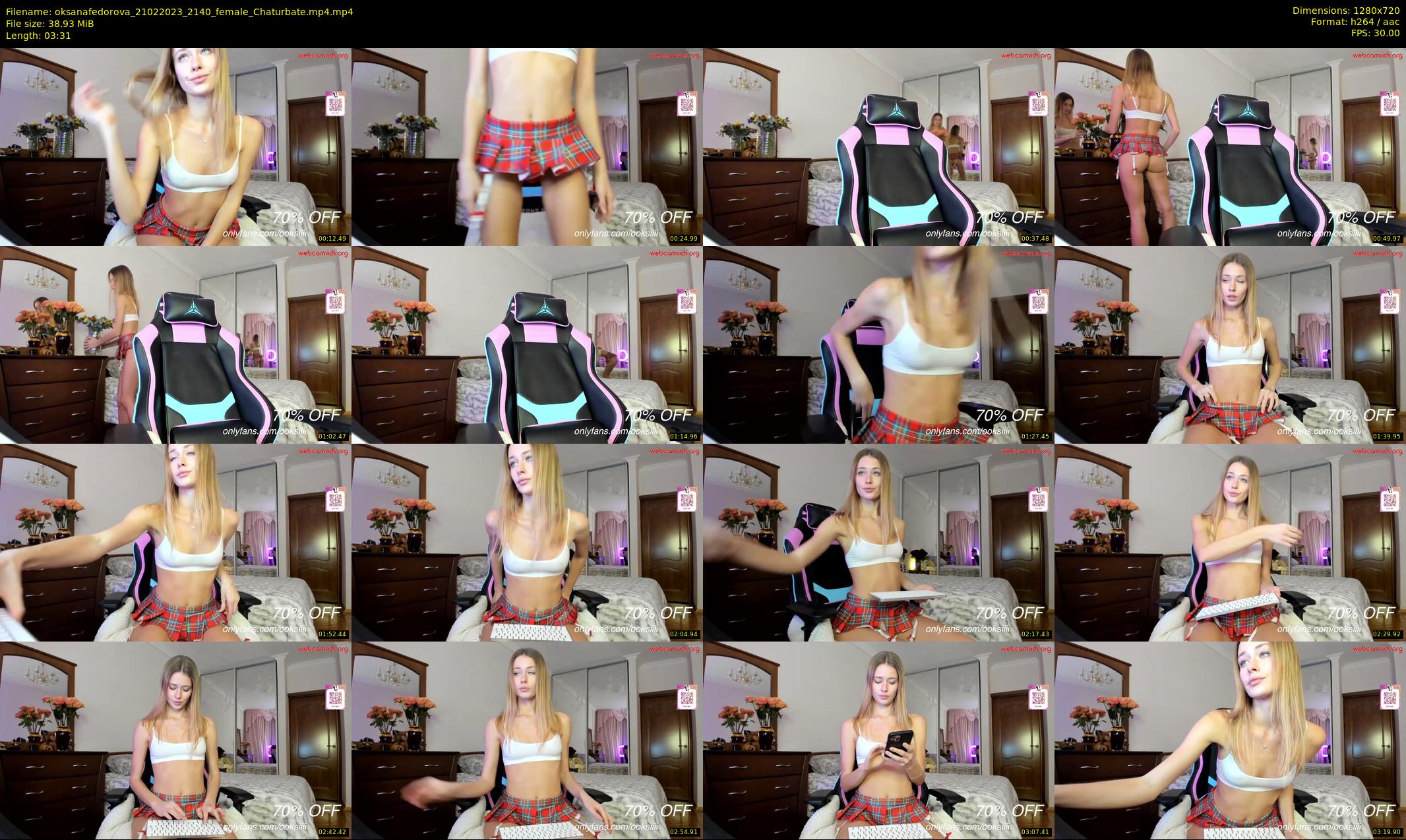 oksanafedorova — 4 minute Chaturbate female cam show recording, 720p, Feb 21, 2023