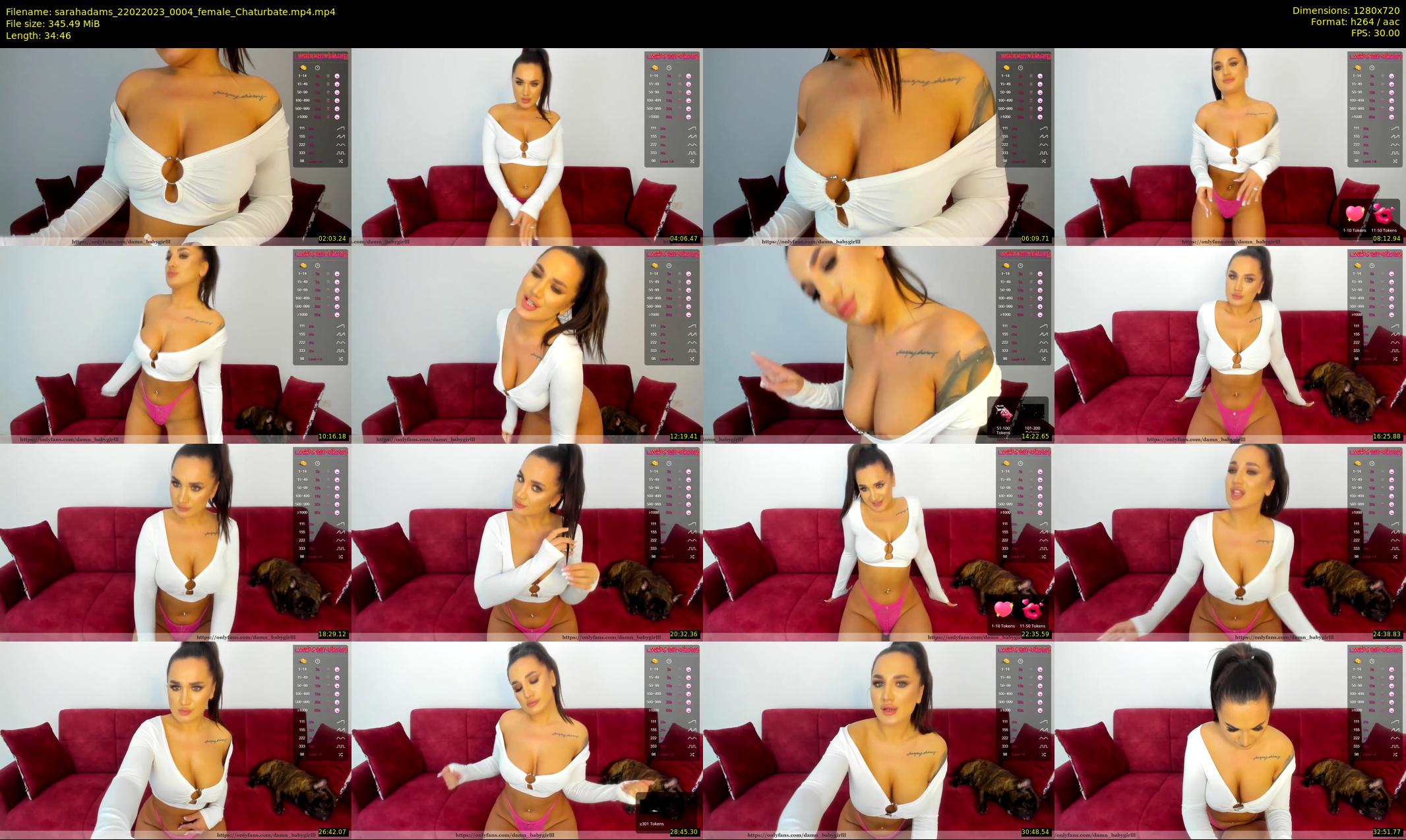 sarahadams — 35 minute Chaturbate female cam show recording, 720p, Feb 22, 2023