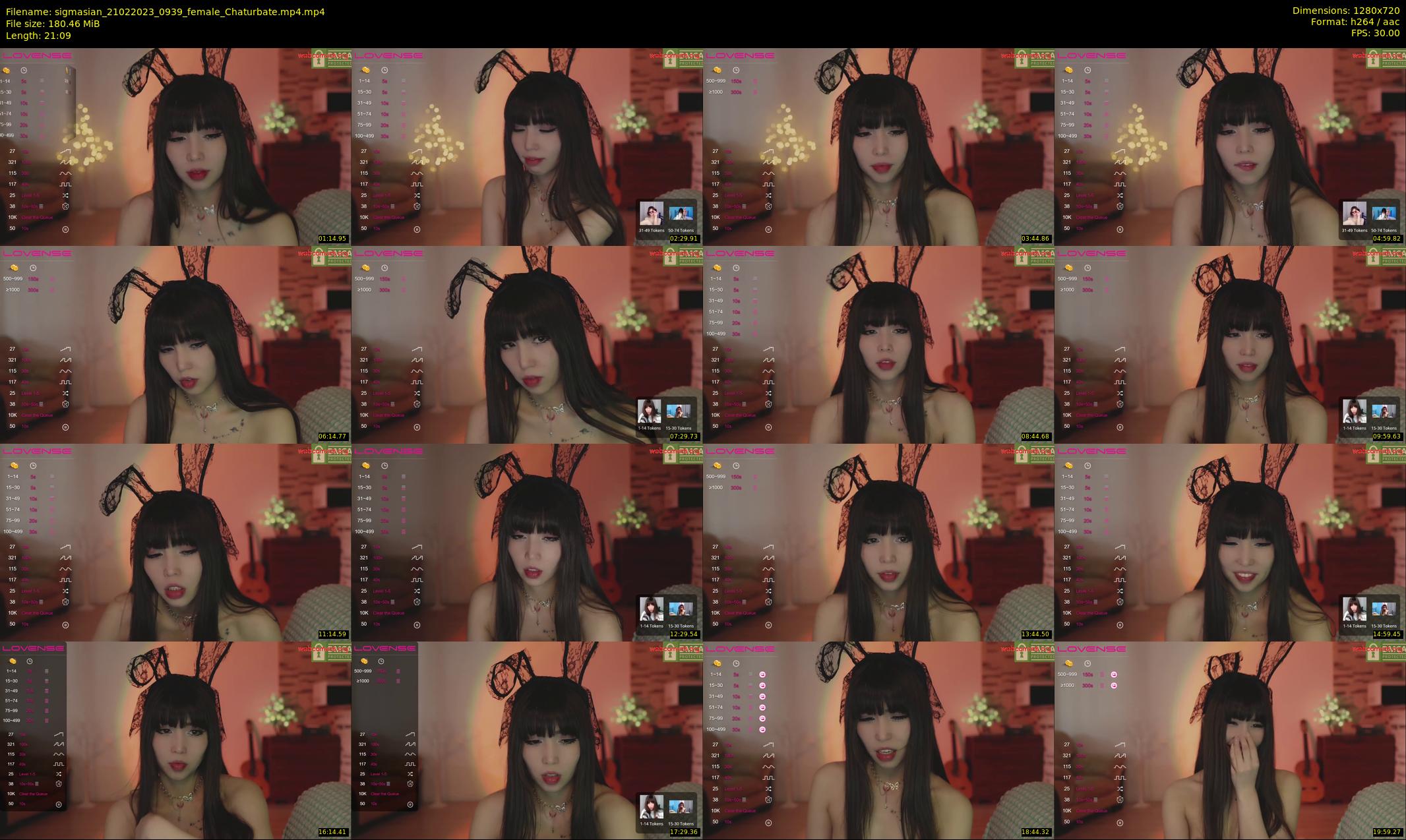 sigmasian — 22 minute Chaturbate female cam show recording, 720p, Feb 21, 2023
