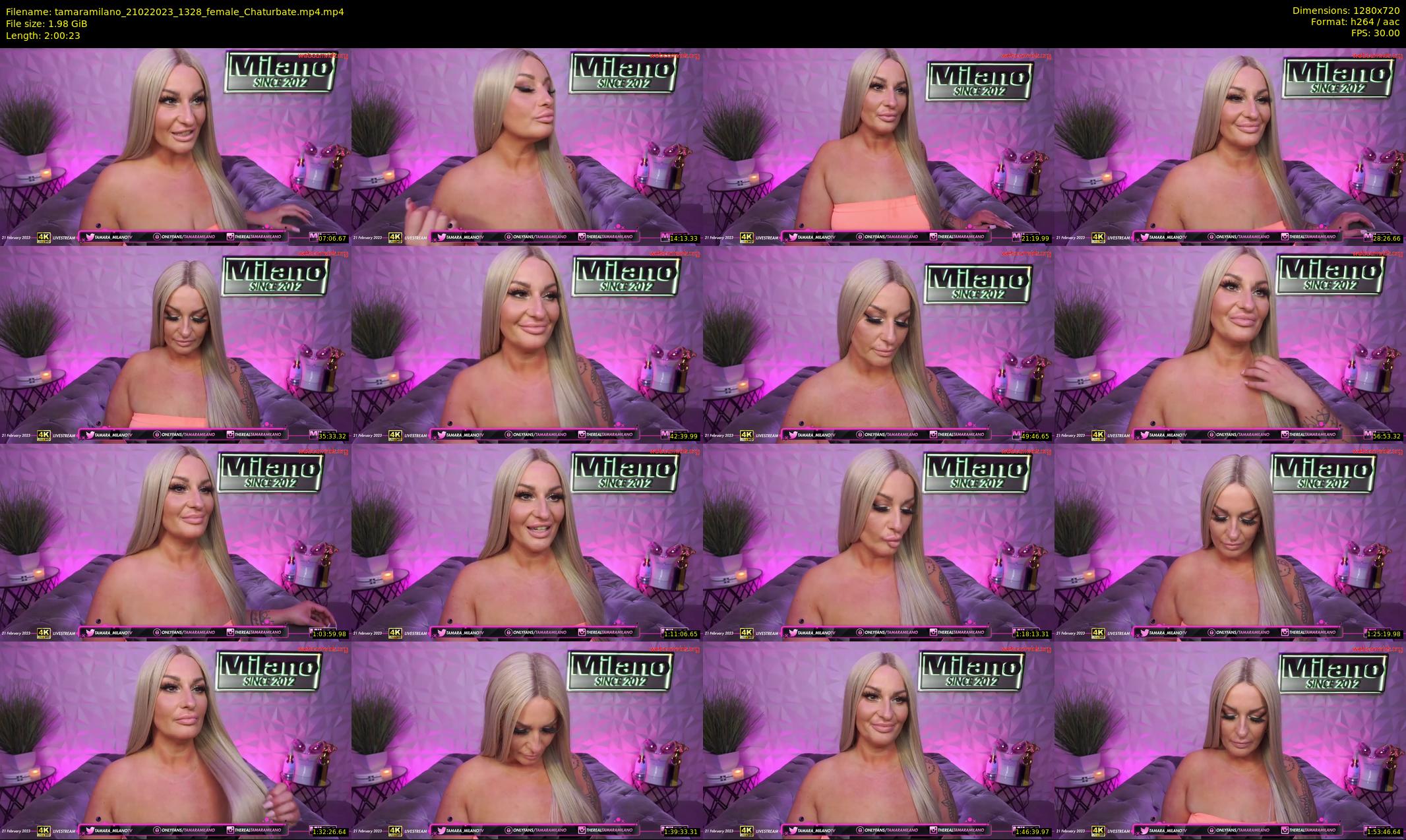 tamaramilano — 121 minute Chaturbate female cam show recording, 720p, Feb 21, 2023