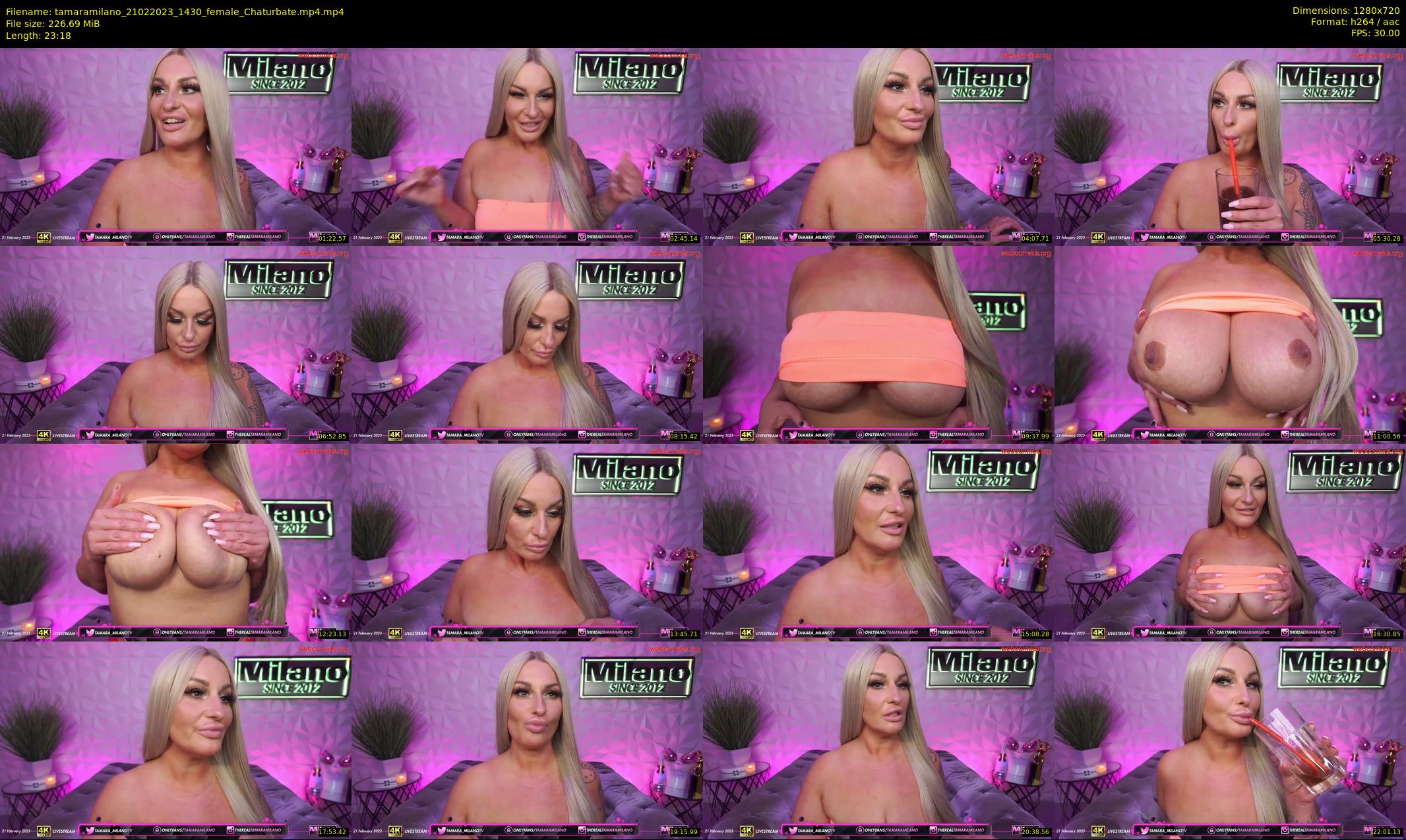 tamaramilano — 24 minute Chaturbate female cam show recording, 720p, Feb 21, 2023