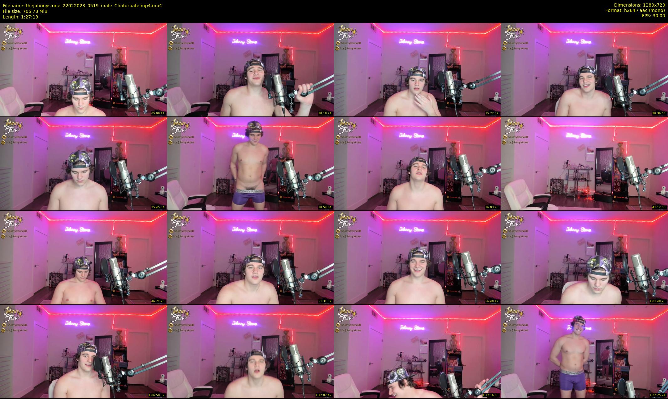 thejohnnystone — 88 minute Chaturbate male cam show recording, 720p, Feb 22, 2023
