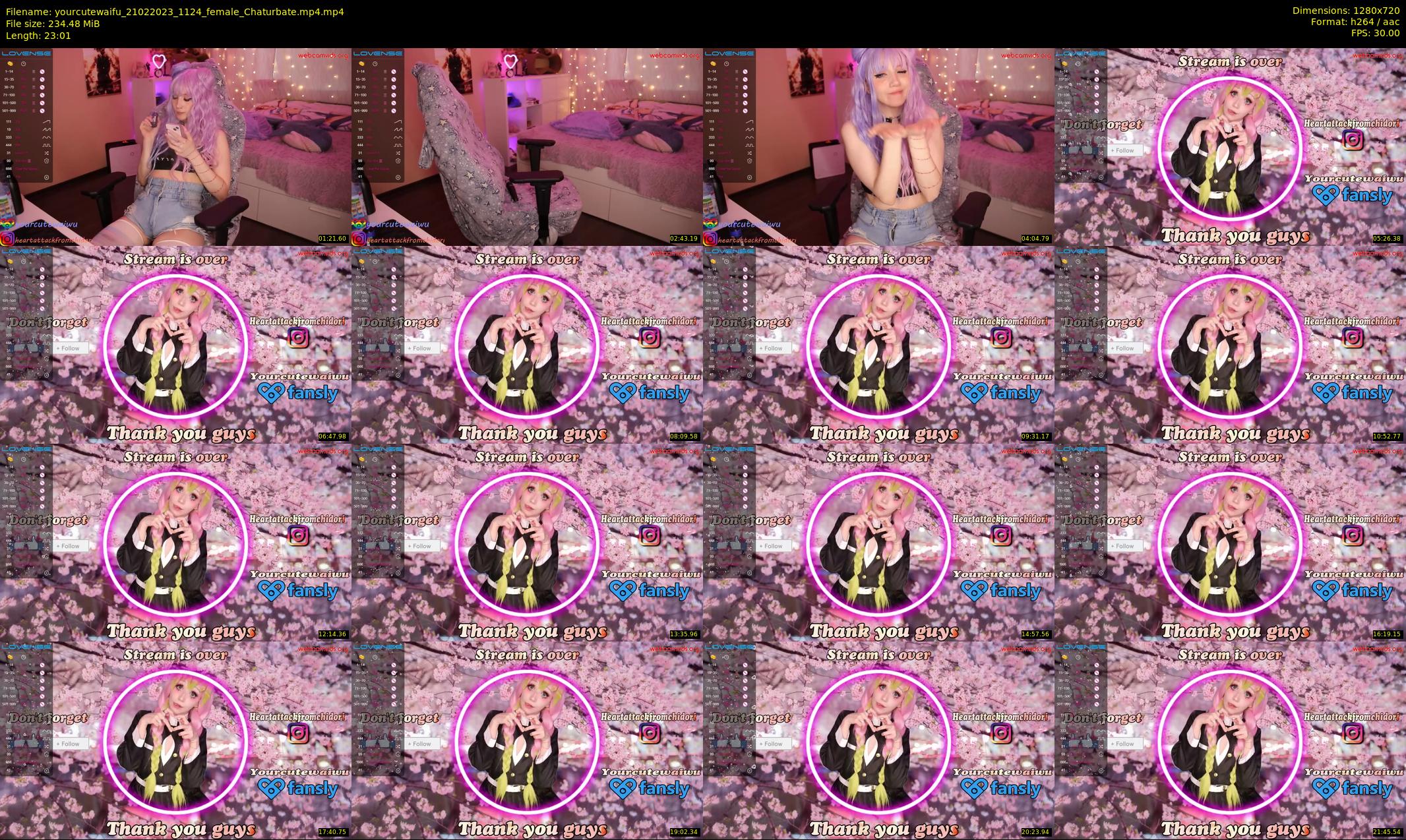 yourcutewaifu — 24 minute Chaturbate female cam show recording, 720p, Feb 21, 2023