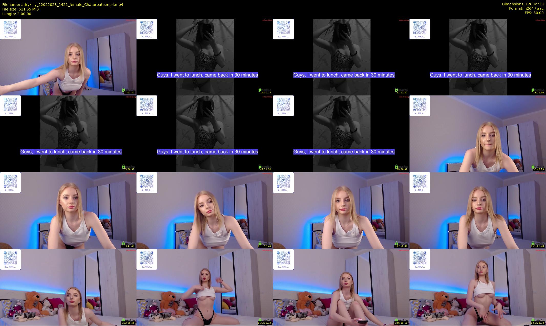 adrykilly — 120 minute Chaturbate female cam show recording, 720p, Feb 22, 2023