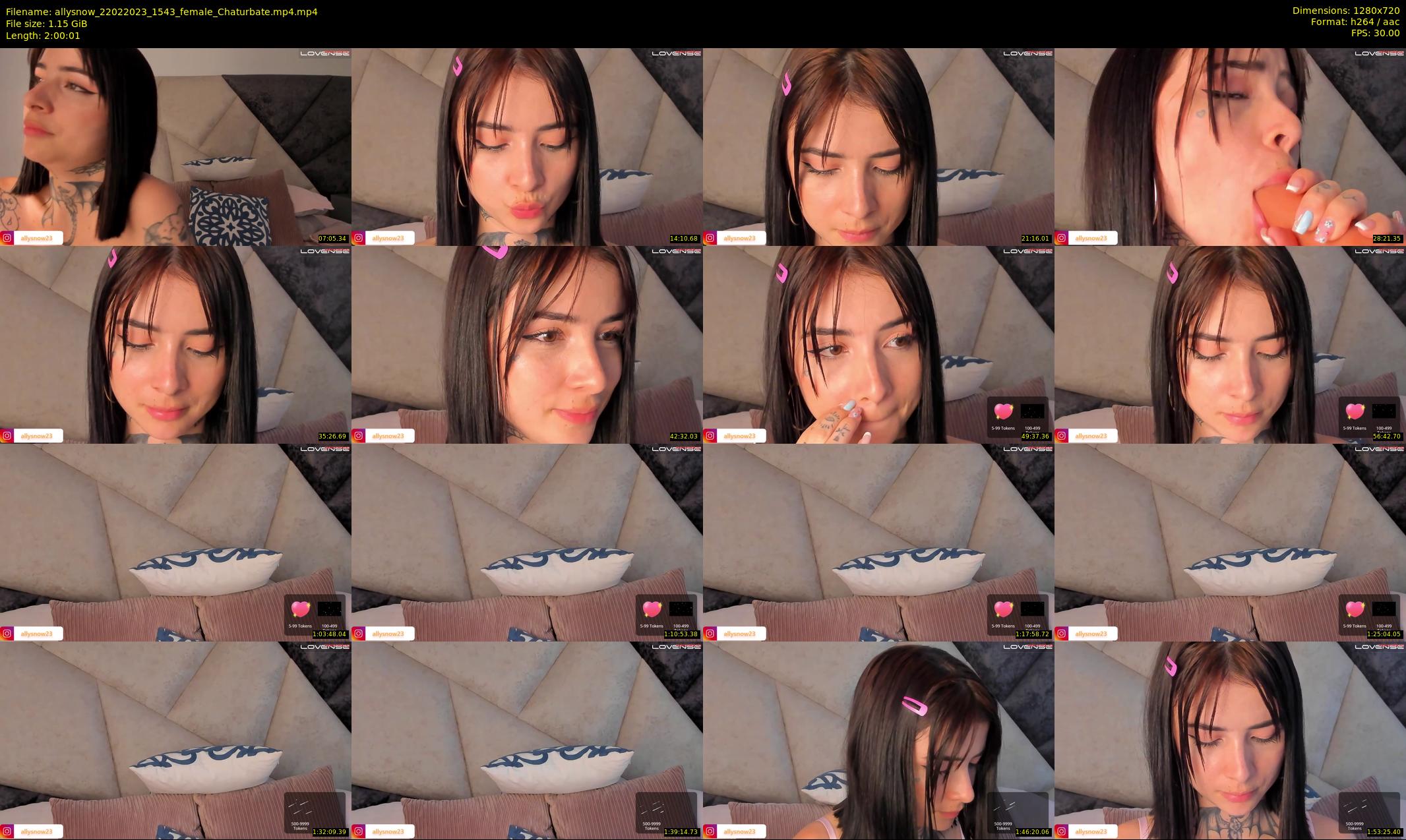 allysnow — 121 minute Chaturbate female cam show recording, 720p, Feb 22, 2023