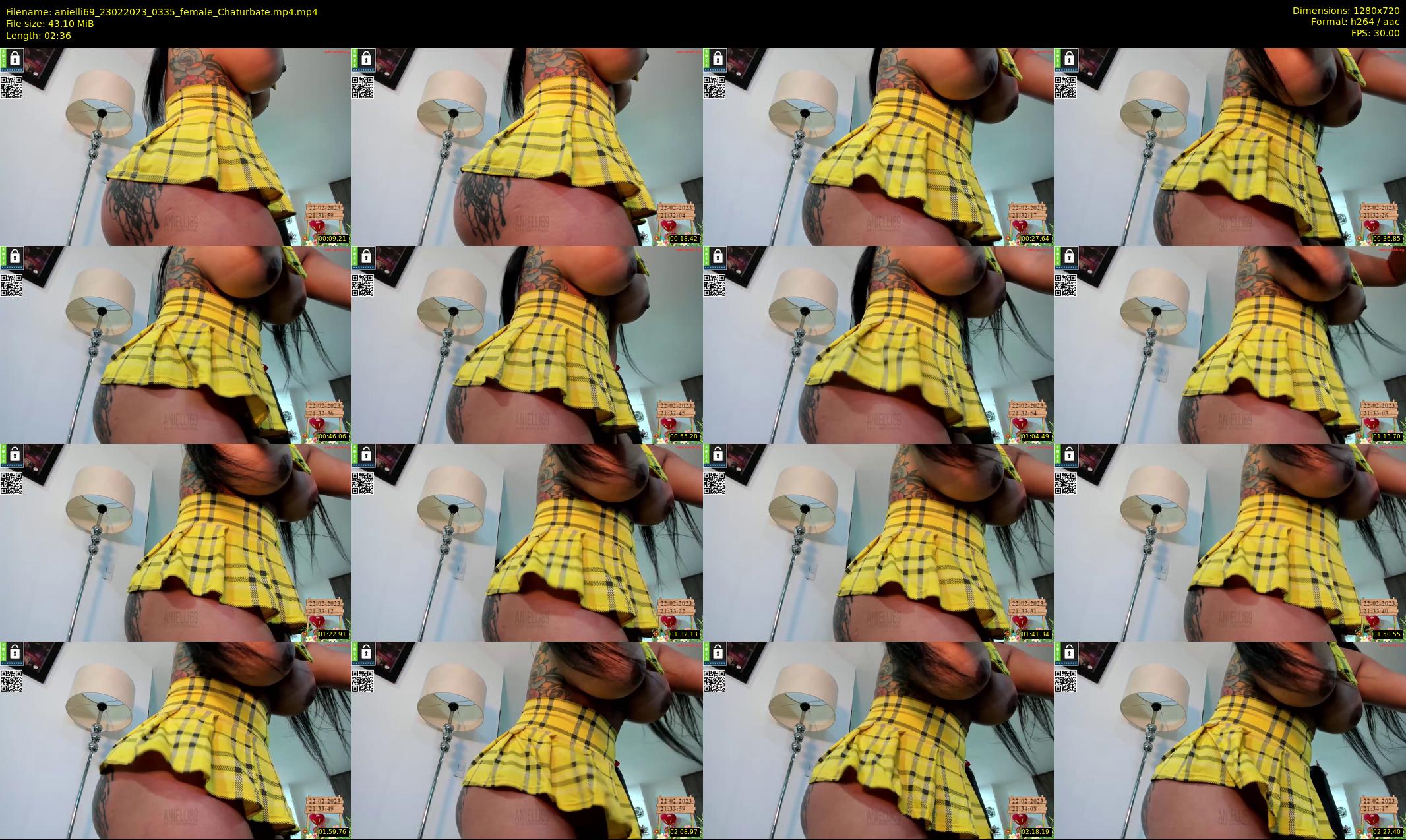 anielli69 — 3 minute Chaturbate female cam show recording, 720p, Feb 23, 2023