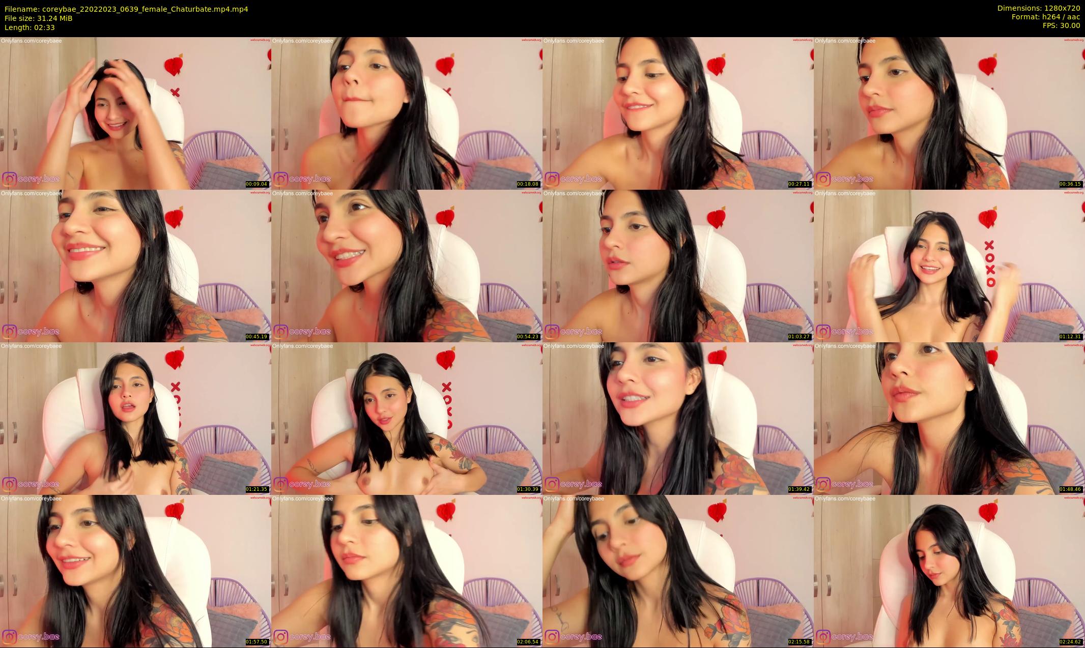 coreybae — 3 minute Chaturbate female cam show recording, 720p, Feb 22, 2023