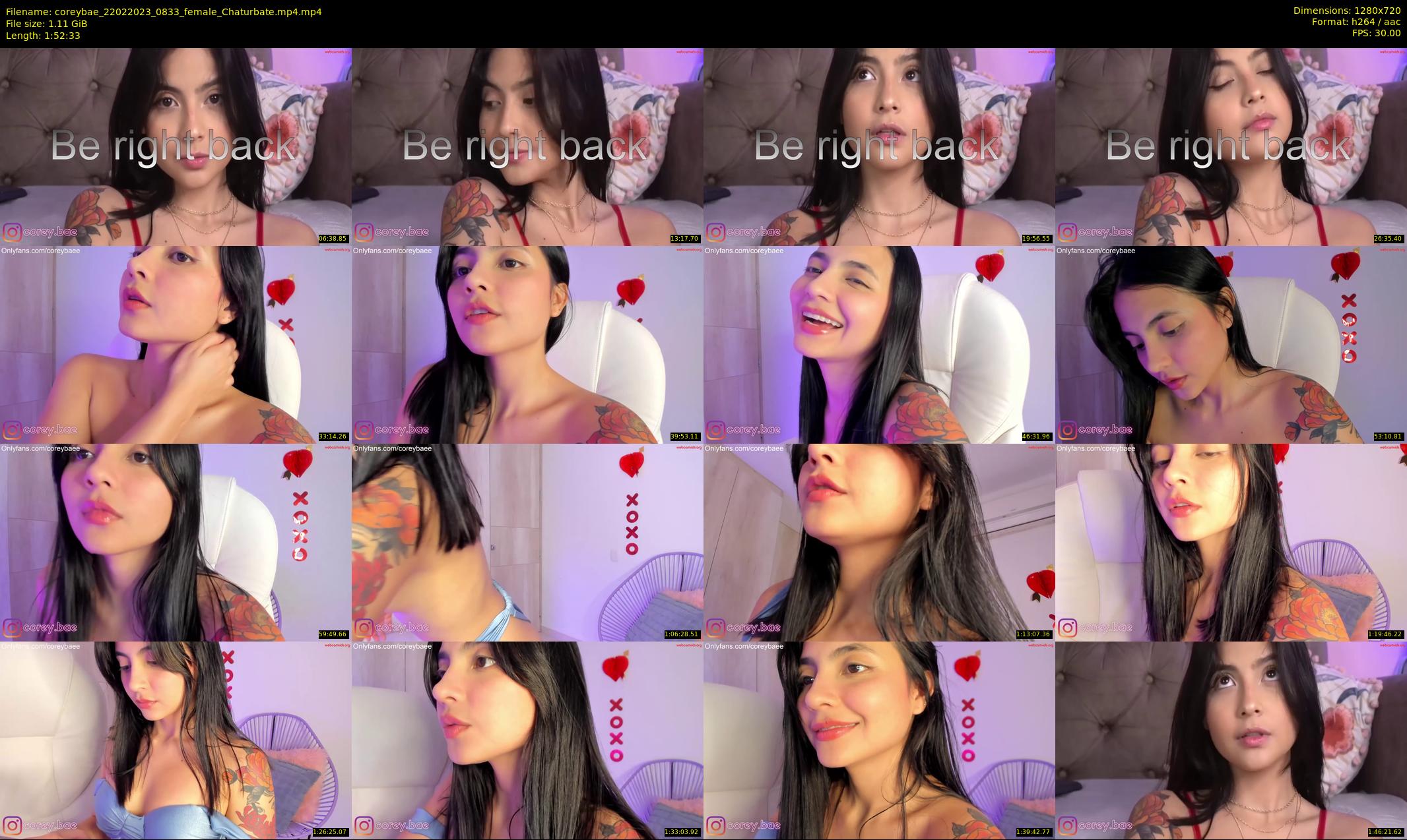 coreybae — 113 minute Chaturbate female cam show recording, 720p, Feb 22, 2023