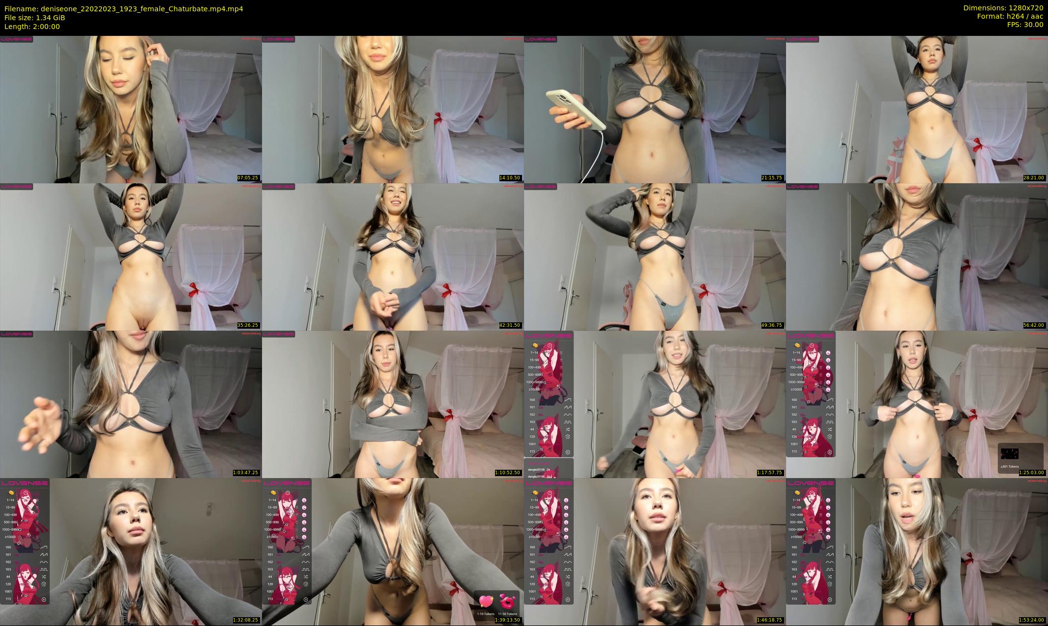 deniseone — 120 minute Chaturbate female cam show recording, 720p, Feb 22, 2023