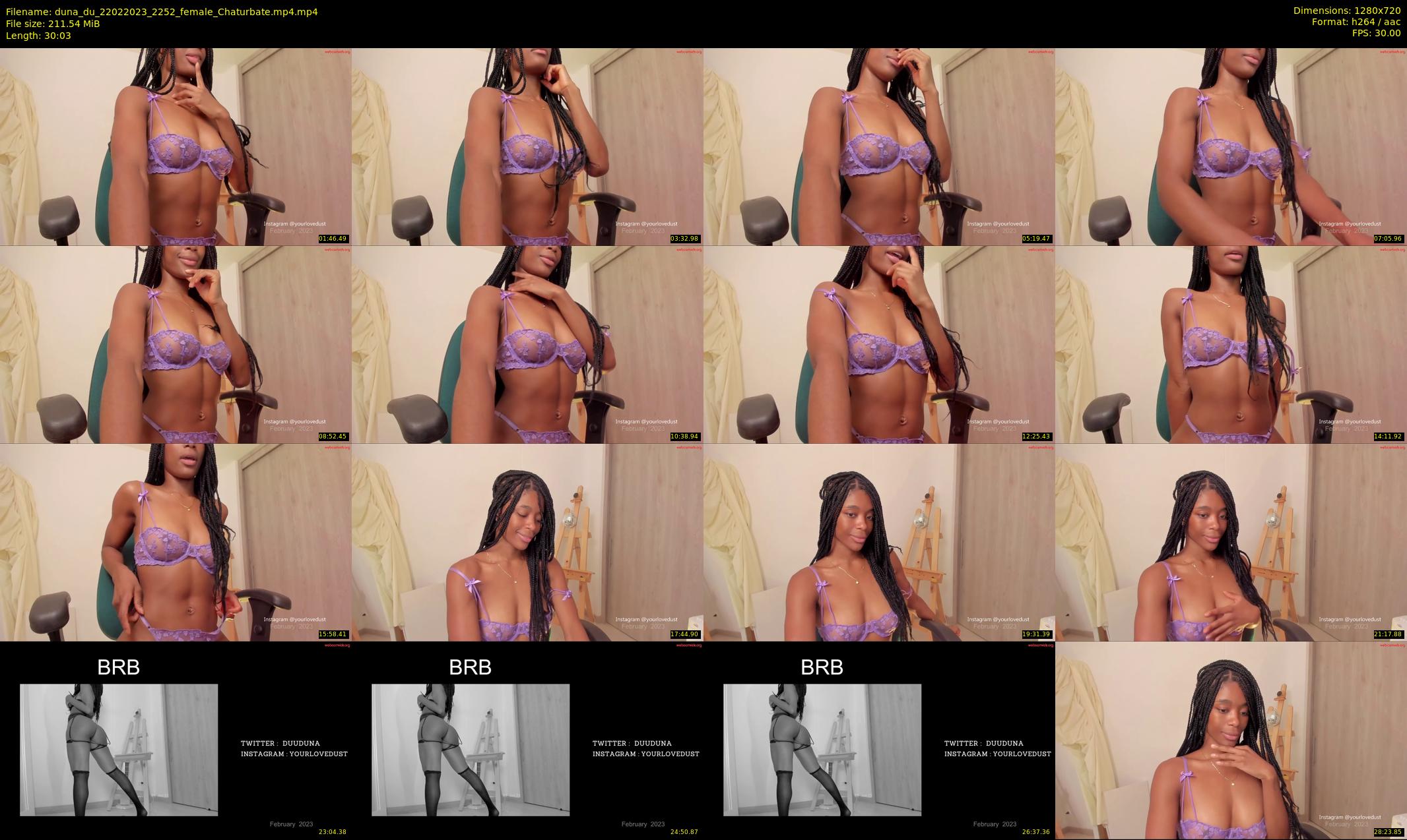 duna_du — 31 minute Chaturbate female cam show recording, 720p, Feb 22, 2023