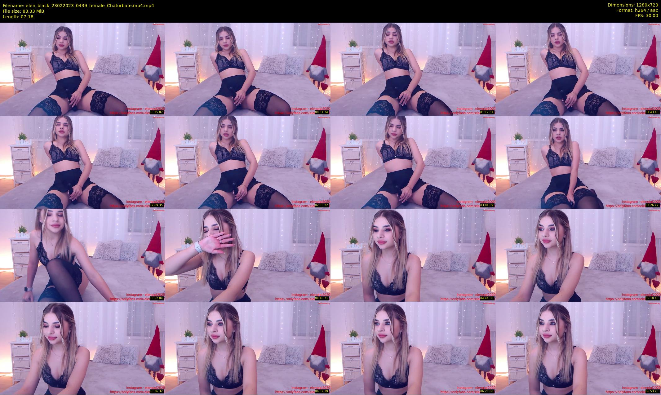 elen_black — 8 minute Chaturbate female cam show recording, 720p, Feb 23, 2023